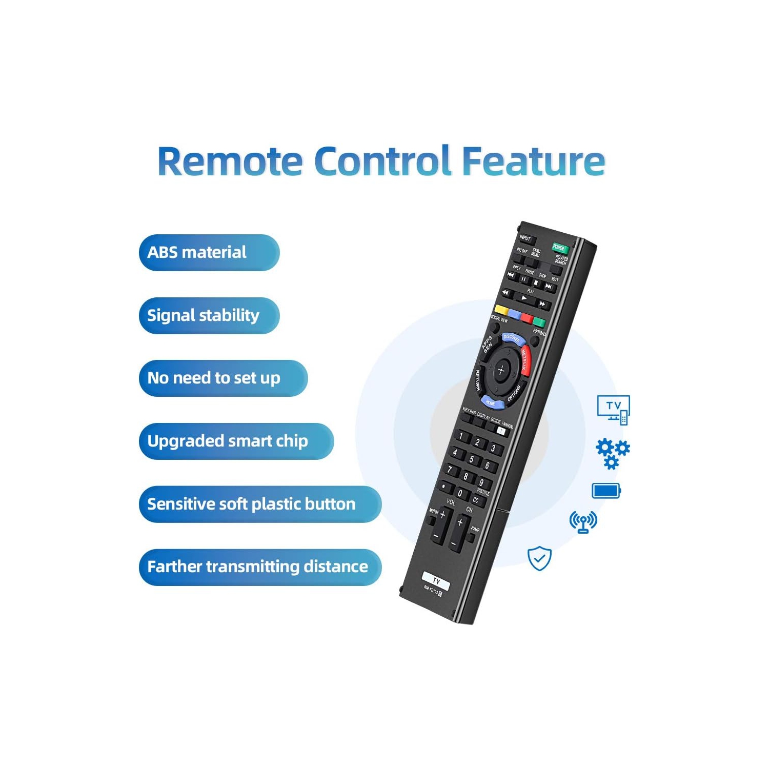 Universal TV Remote RM-YD103 Sub RM-YD102 Control for Sony Bravia HDTV LCD LED 3D Smart TV