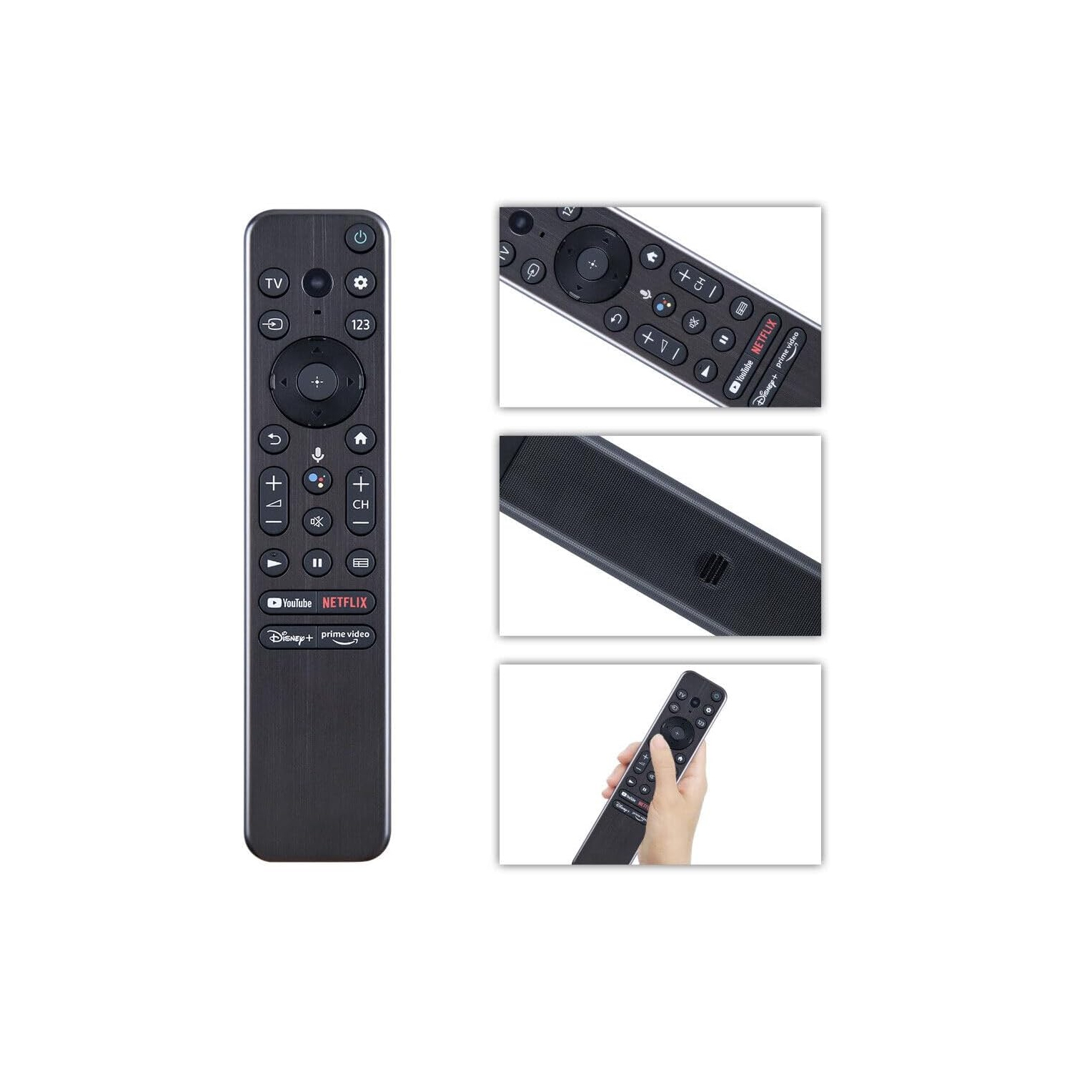 RMF-TX800U remplacement de la télécommande de recherche vocale intelligente compatible avec le téléviseur intelligent HDR DEL A80K X80K X95K X90K