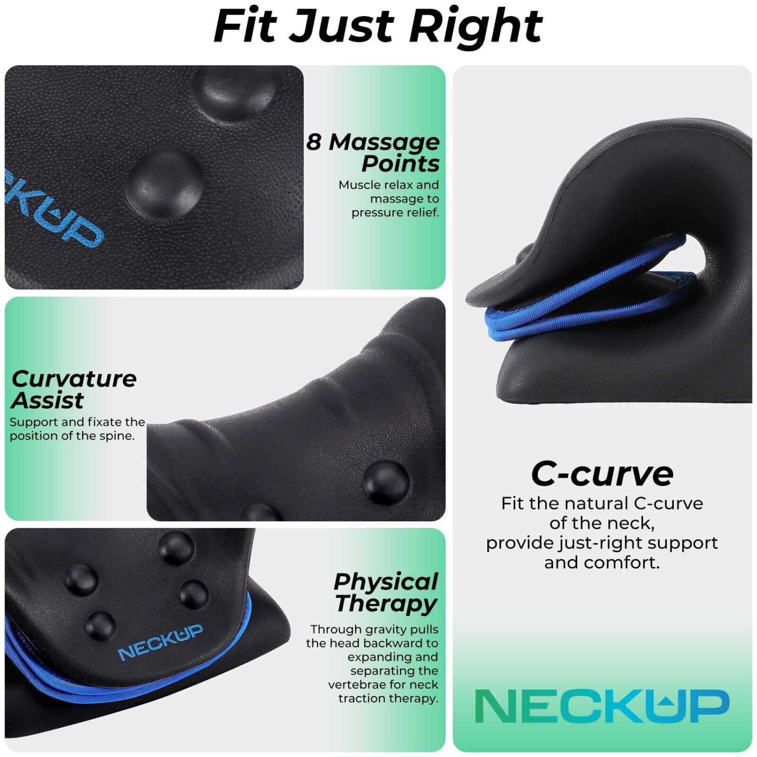 NECKUP NECK STRECHER WITH INFLATABLE PUMP, PAIN RELIEF FOR NECK AND SPINE
