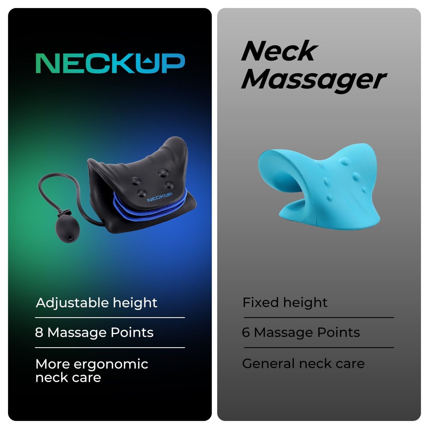 NECKUP NECK STRECHER WITH INFLATABLE PUMP, PAIN RELIEF FOR NECK AND SPINE