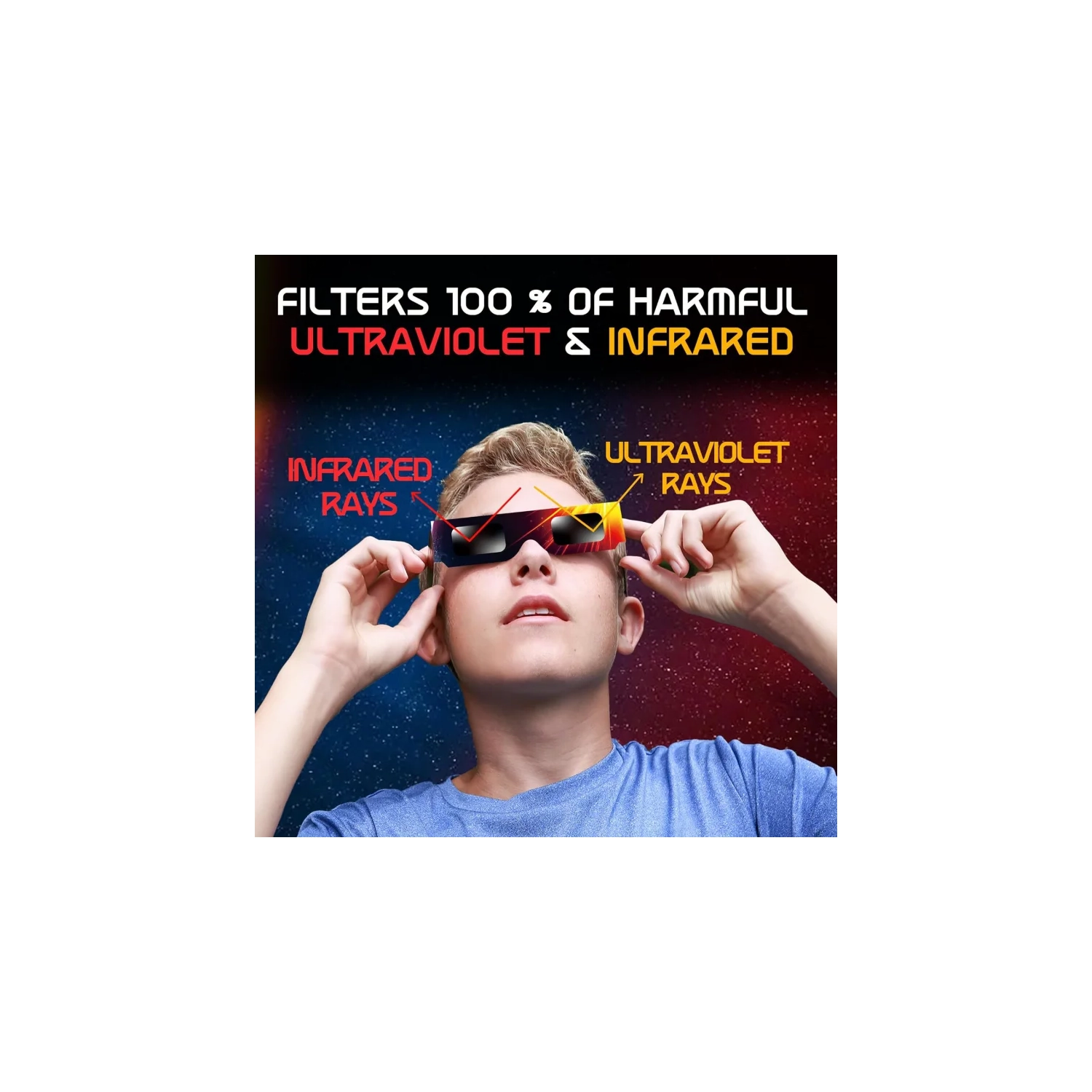 Galaxium Solar Eclipse Glasses AAS Approved 2024 - [6 Pack] Trusted for Canada Direct Solar Eclipse Viewing - ISO 12312-2 & CE Certified Lunette