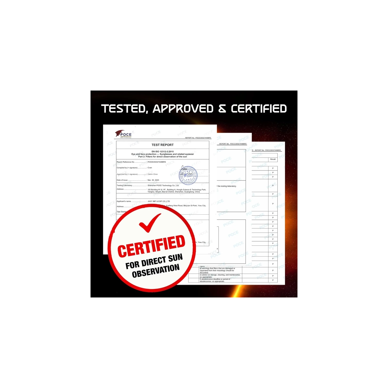 Galaxium Solar Eclipse Glasses AAS Approved 2024 - [6 Pack] Trusted for Canada Direct Solar Eclipse Viewing - ISO 12312-2 & CE Certified Lunette