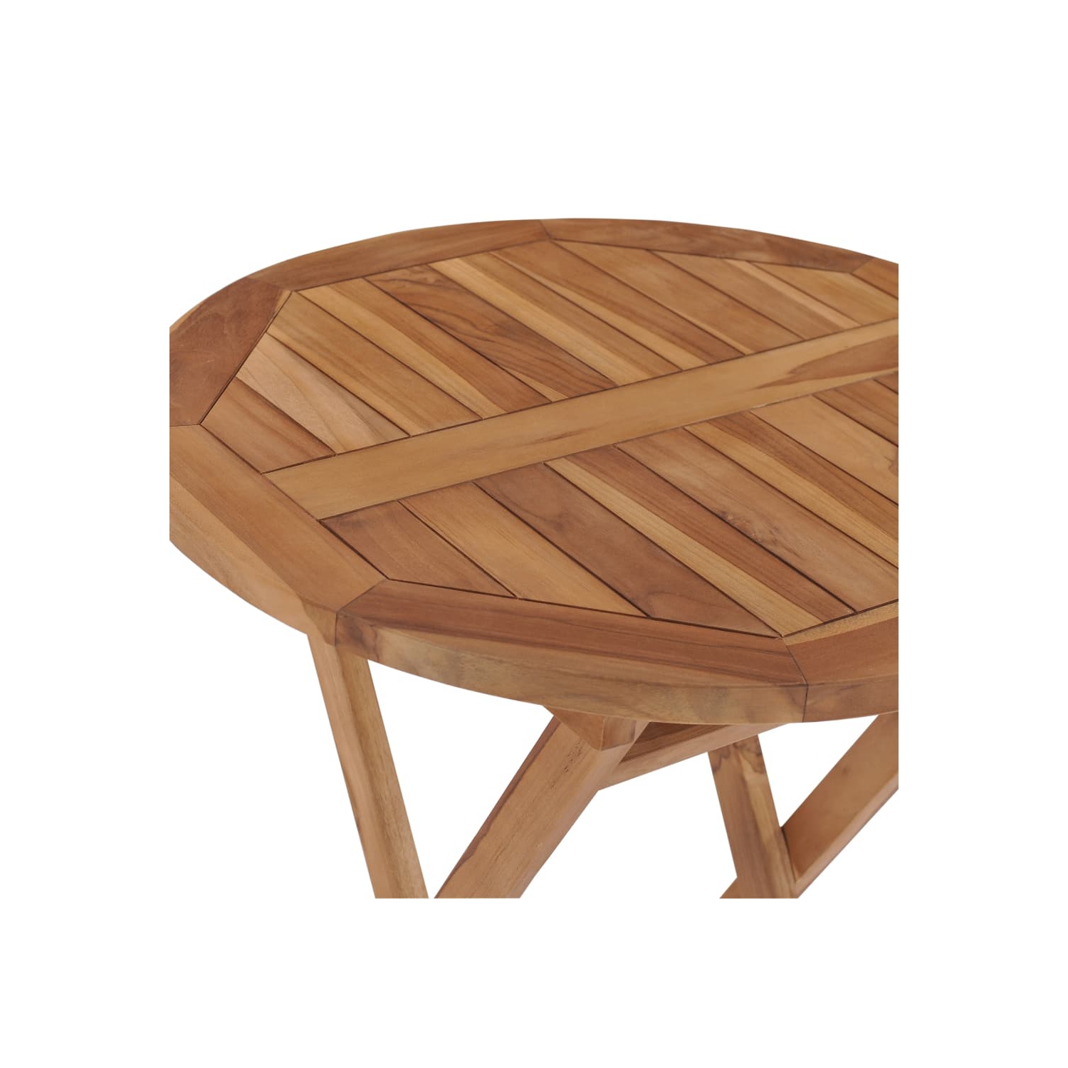 vidaXL Folding Garden Table 60 cm Solid Teak Wood