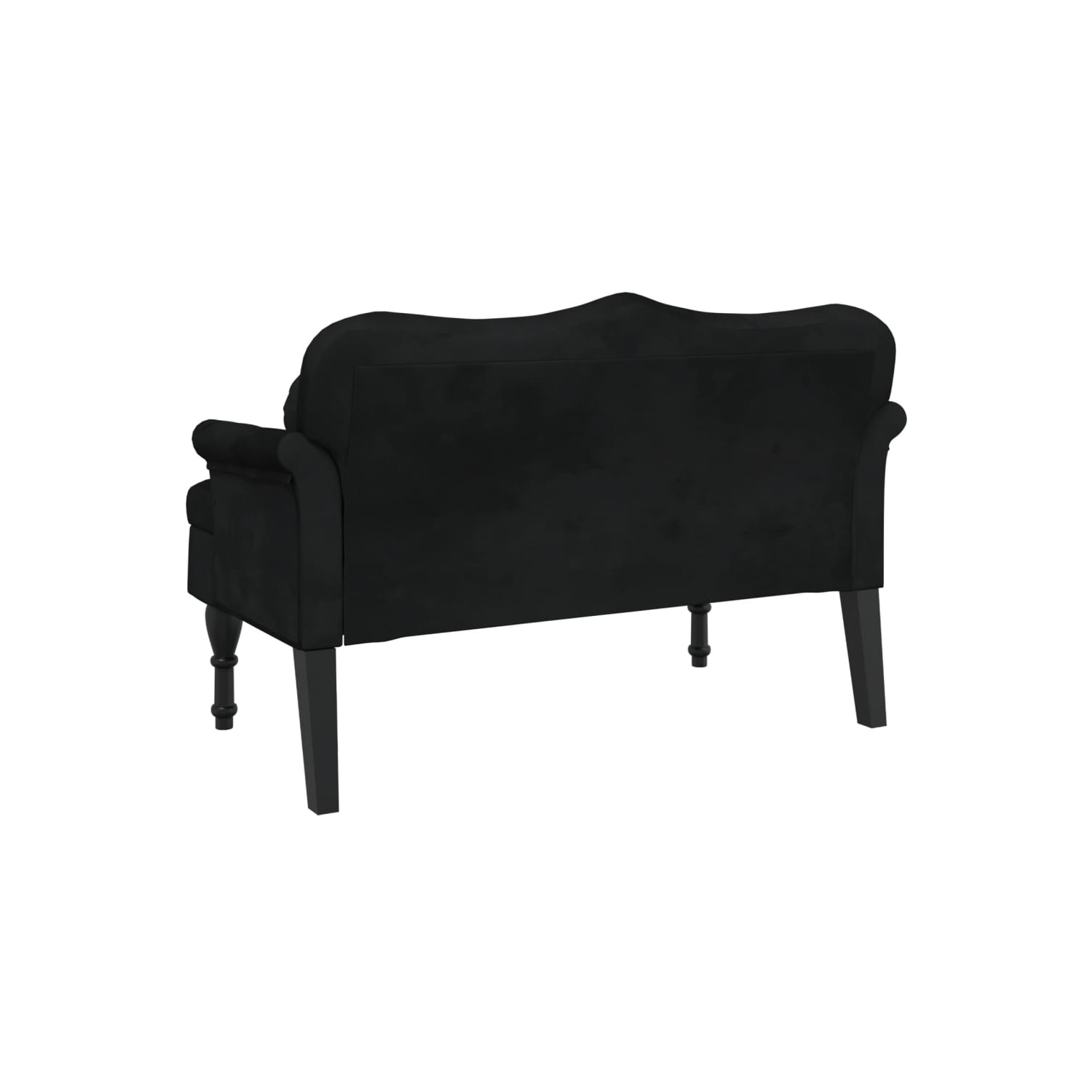 vidaXL Bench with Cushions Black 120.5x65x75 cm Velvet