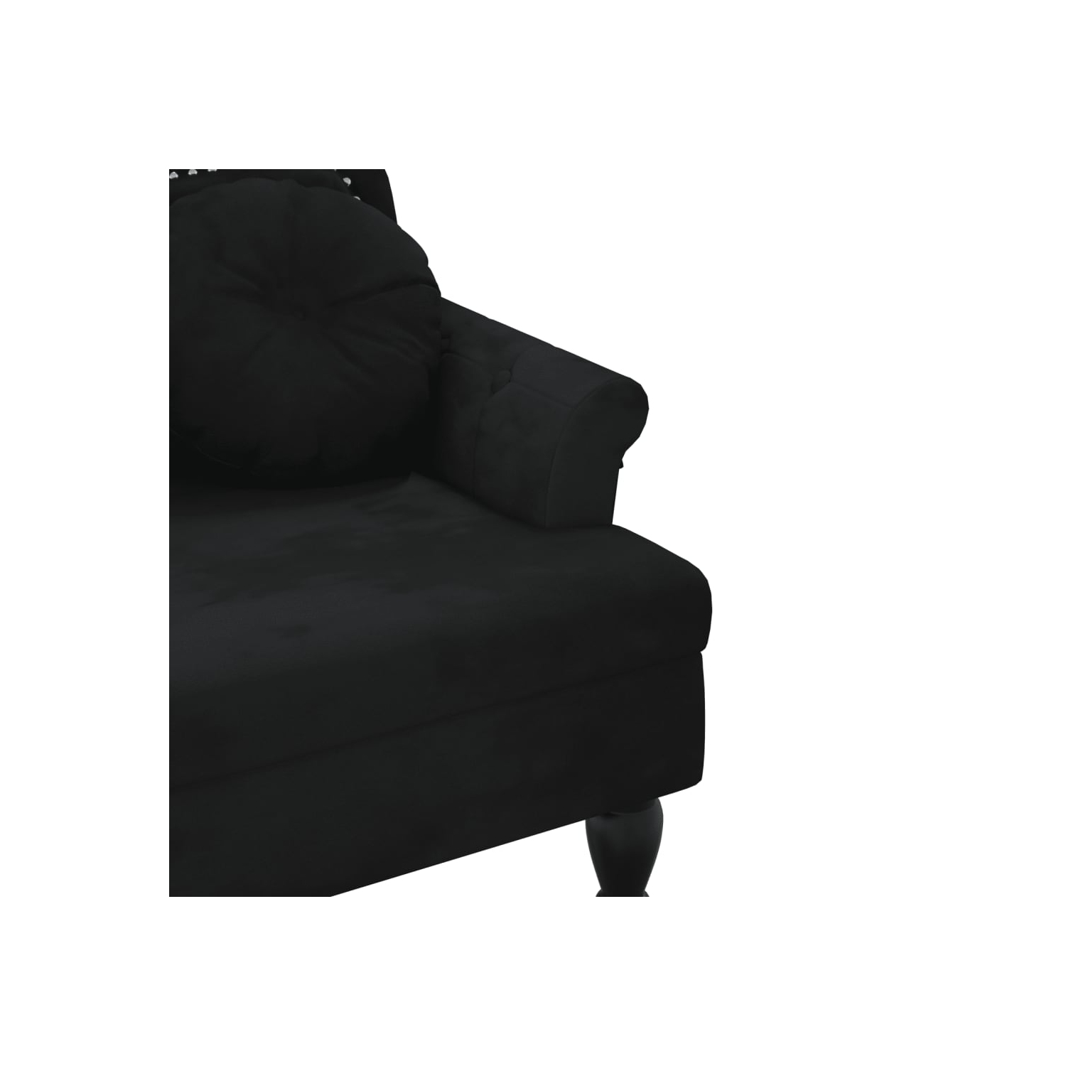 vidaXL Bench with Cushions Black 120.5x65x75 cm Velvet