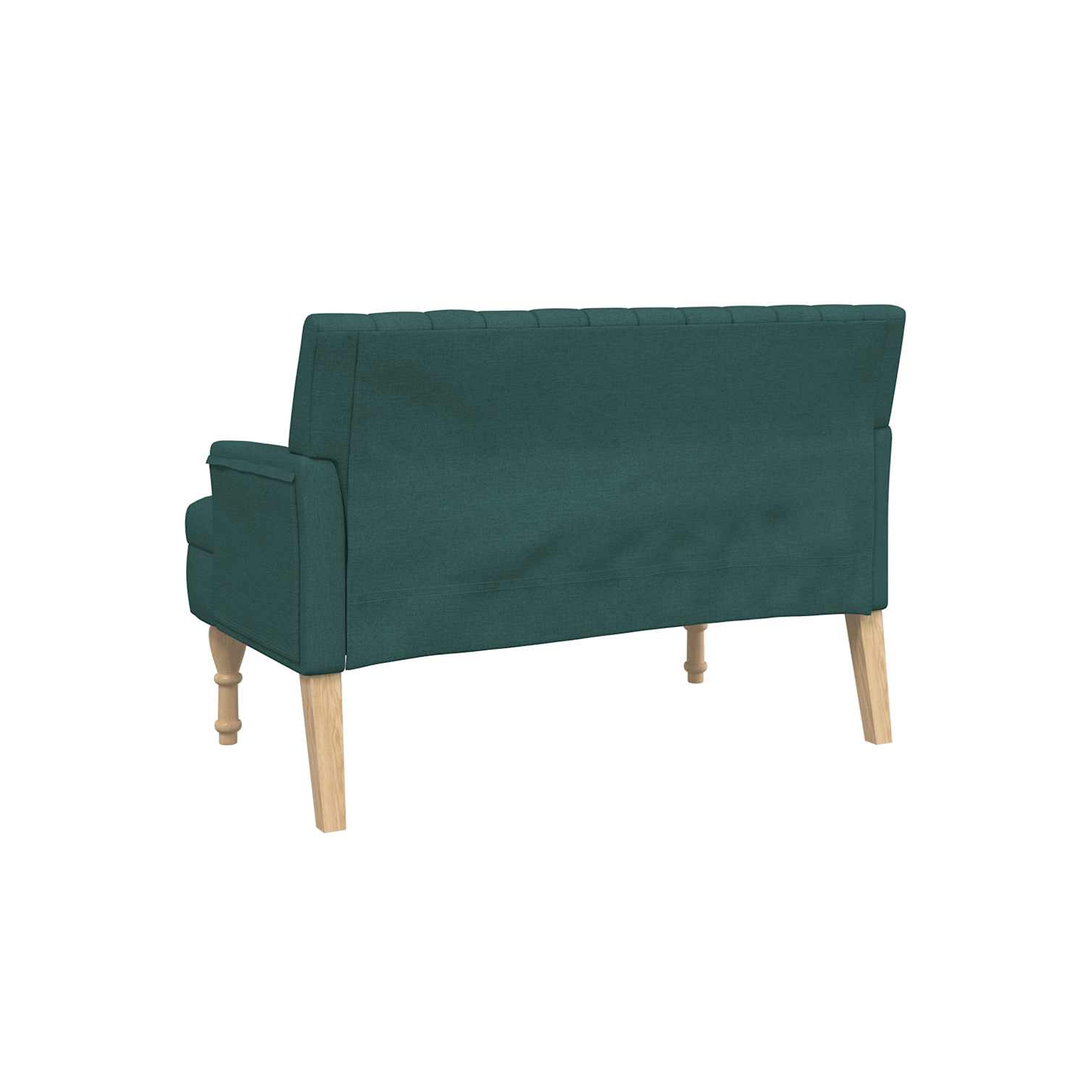 vidaXL 44” W Small Loveseat, Fabric Sofa, Modern 2 Seater Couch for Living Room, Dark Green