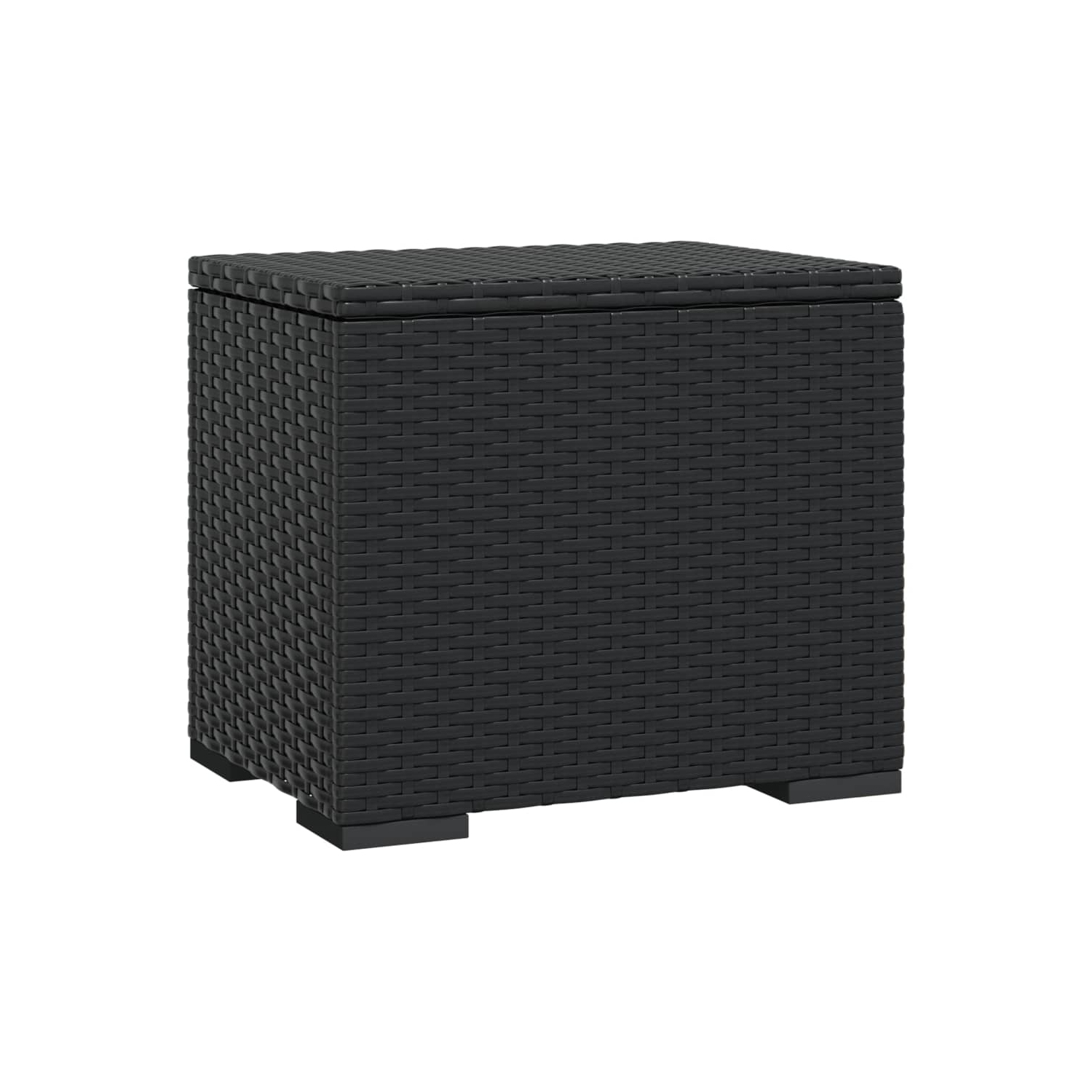 Les poufs de vidaXL avec coussins 2 pièces noir 40 x 30 x 30 40&nbsp;cm poly rotin