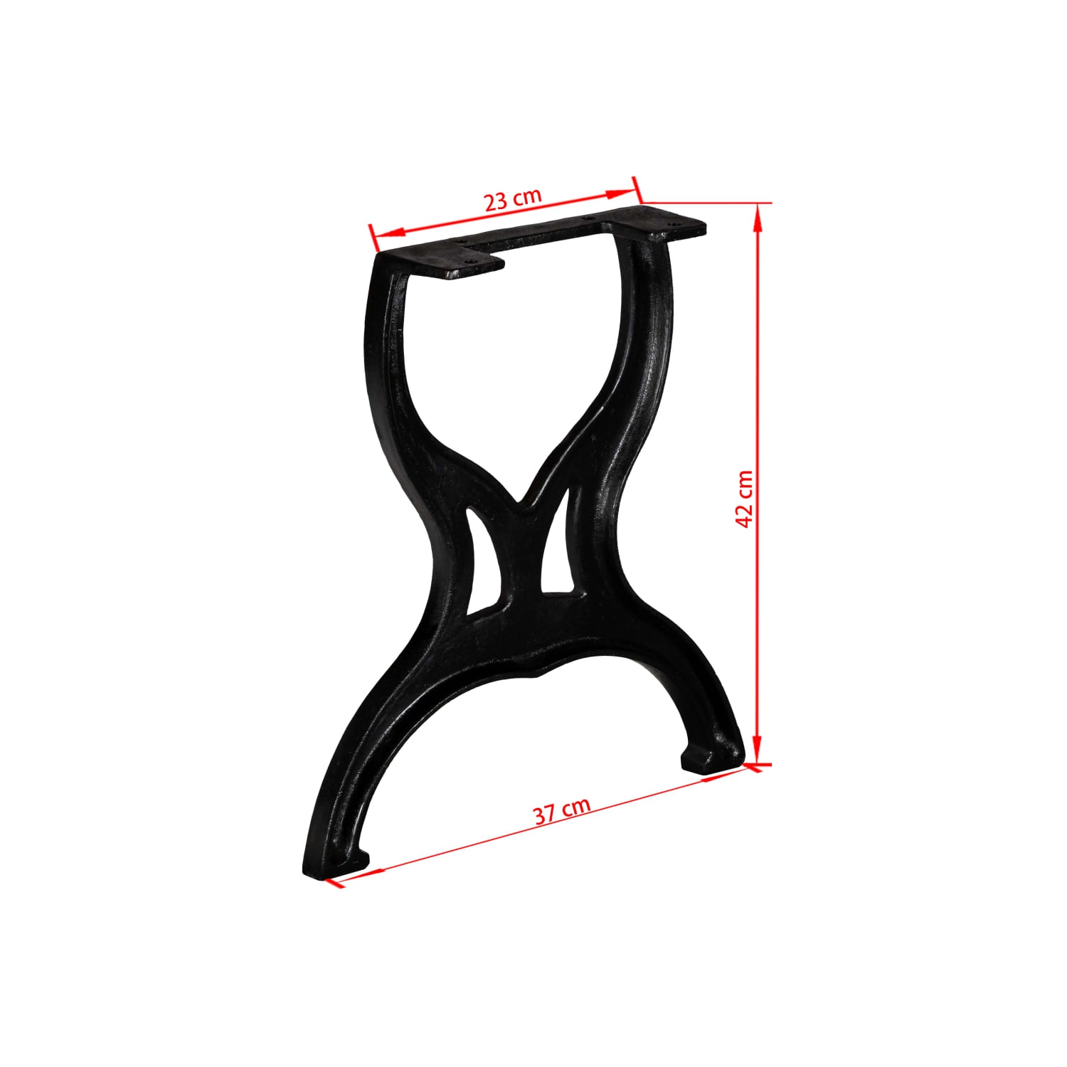 vidaXL Bench Legs 2 pcs X-Frame Cast Iron