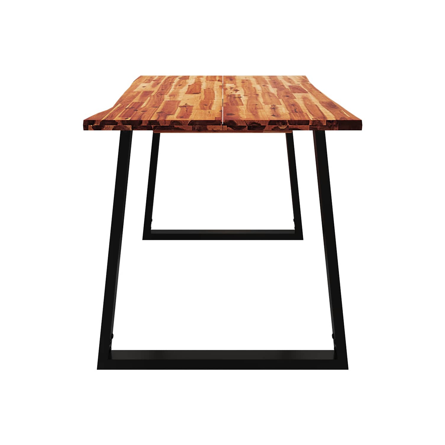 vidaXL Dining Table with Live Edge 140x80x75 cm Solid Wood Acacia