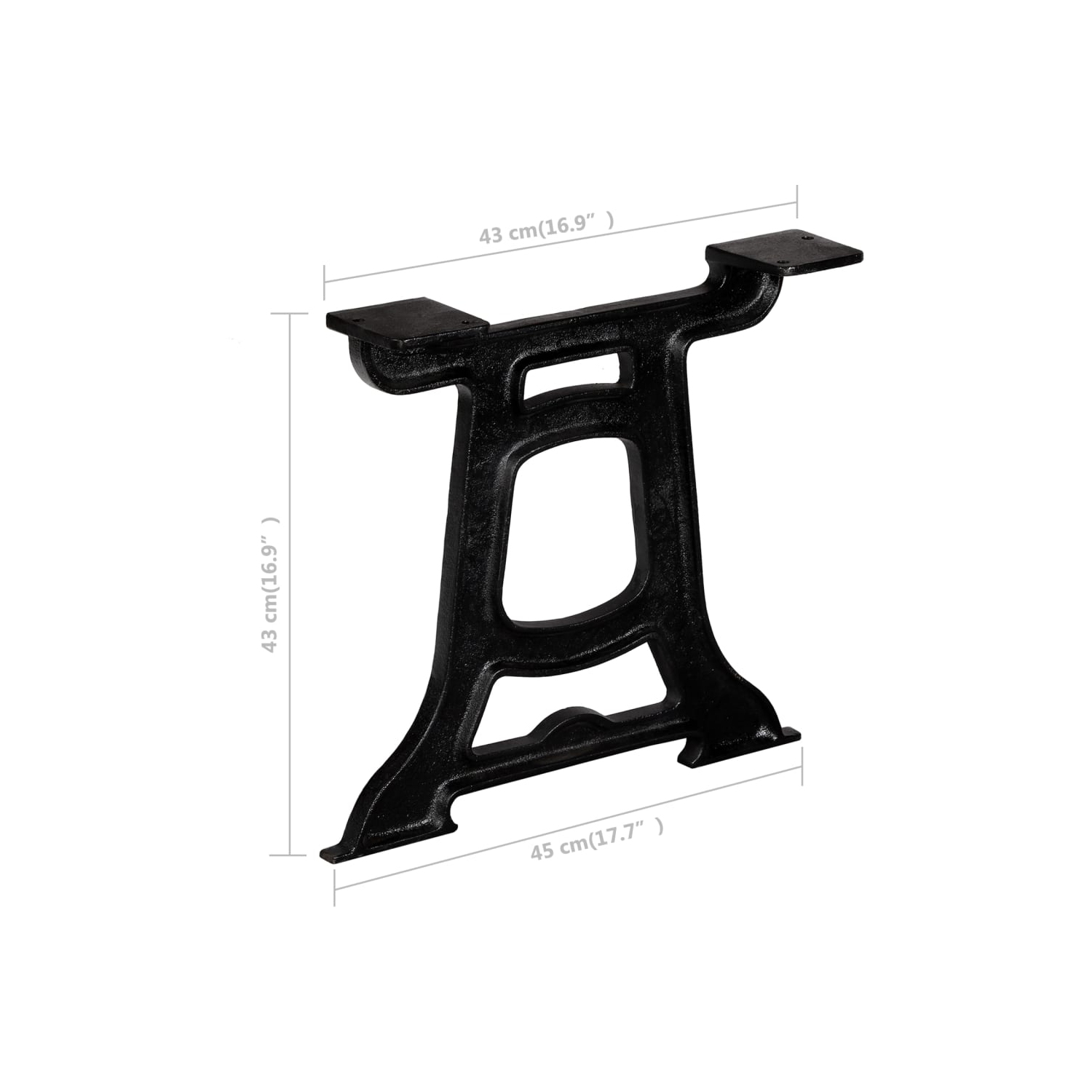 vidaXL Coffee Table Legs 2 pcs Y-Frame Cast Iron