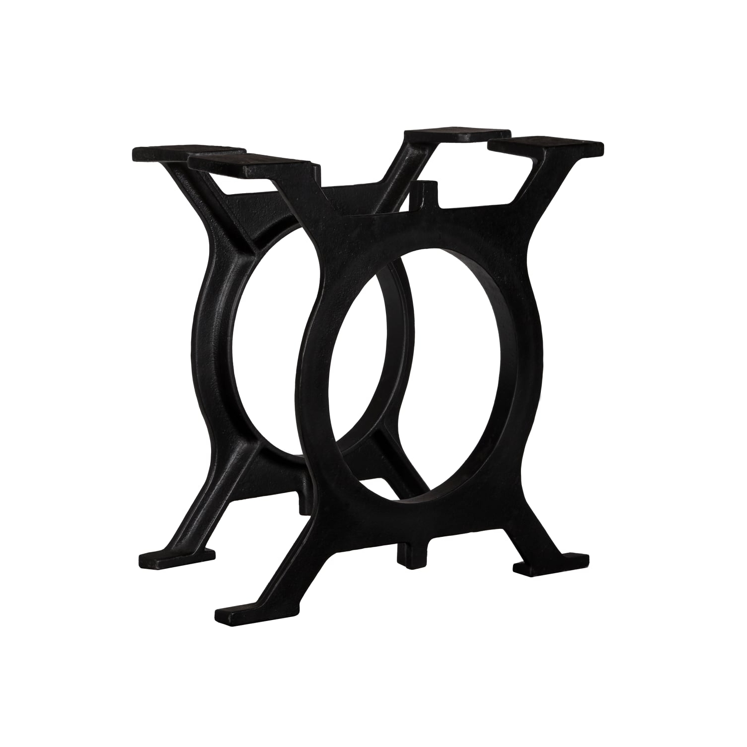 vidaXL Coffee Table Legs 2 pcs O-Frame Cast Iron