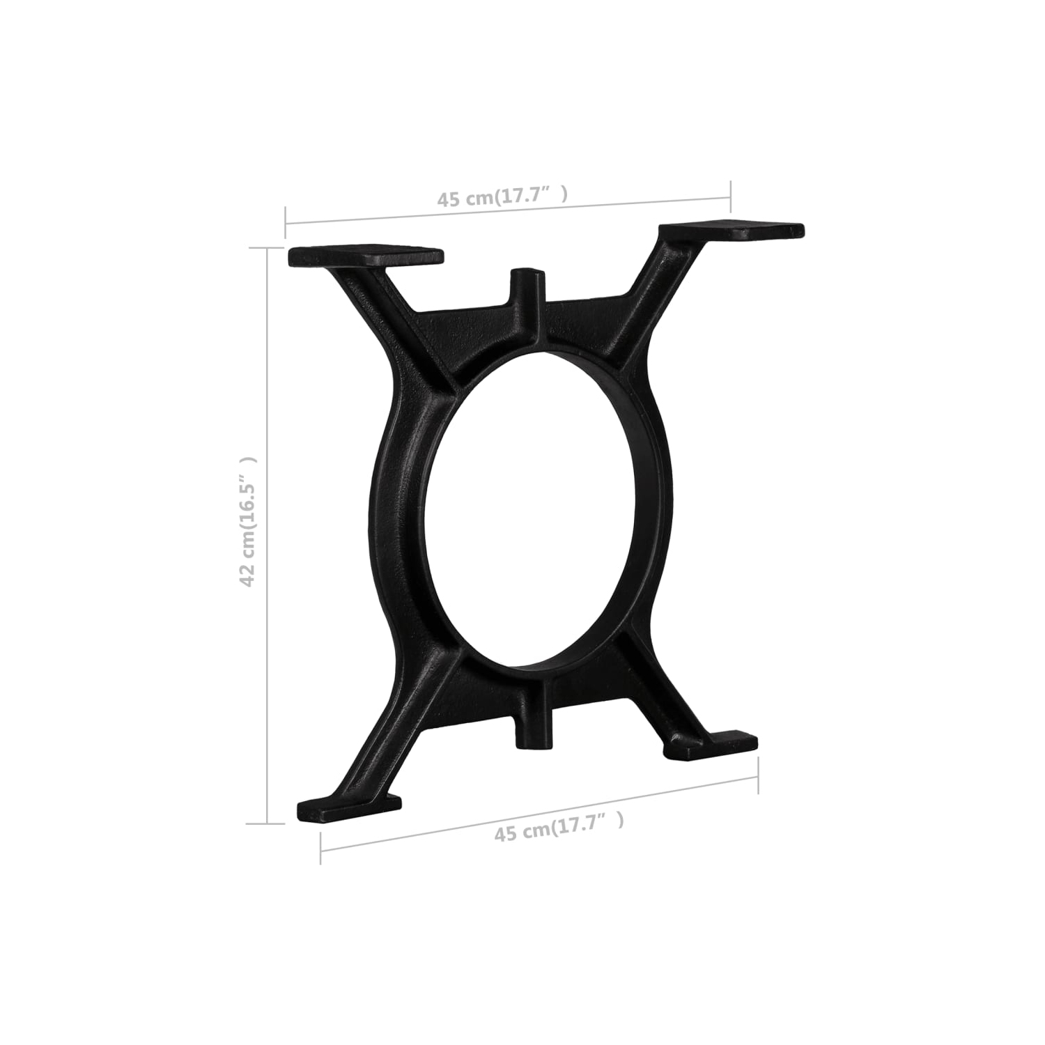 vidaXL Coffee Table Legs 2 pcs O-Frame Cast Iron