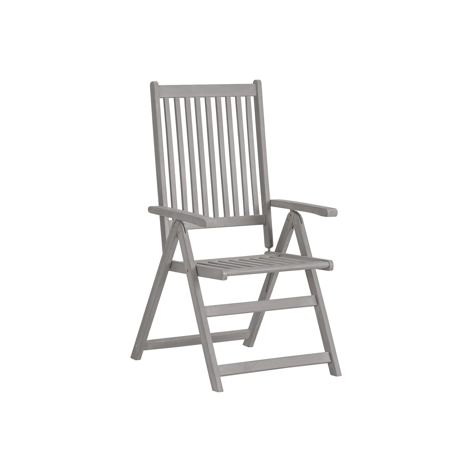 Chaises inclinables de jardin VidaXL 4 pièces avec coussins bois d'acacia massif