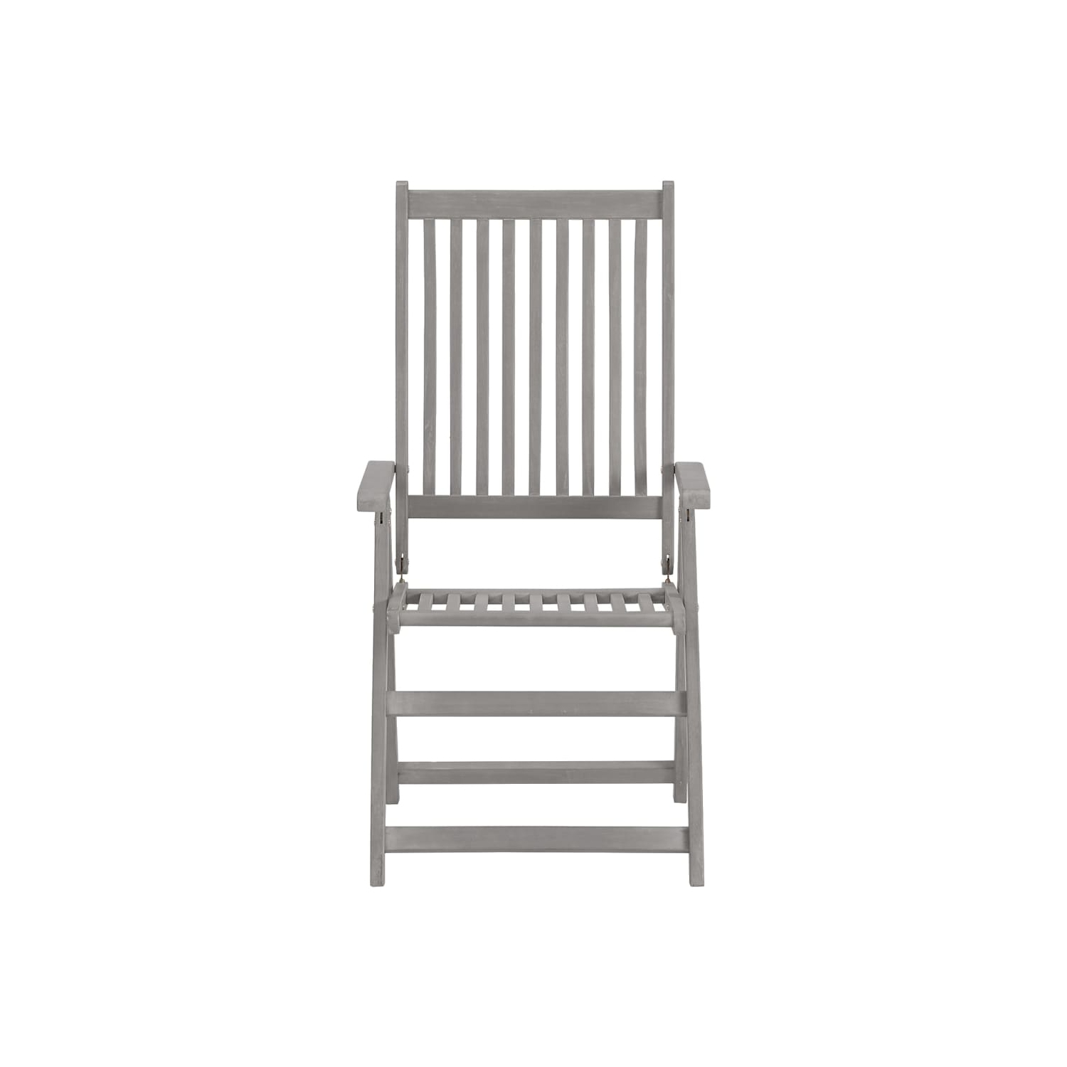 Chaises inclinables de jardin VidaXL 4 pièces avec coussins bois d'acacia massif