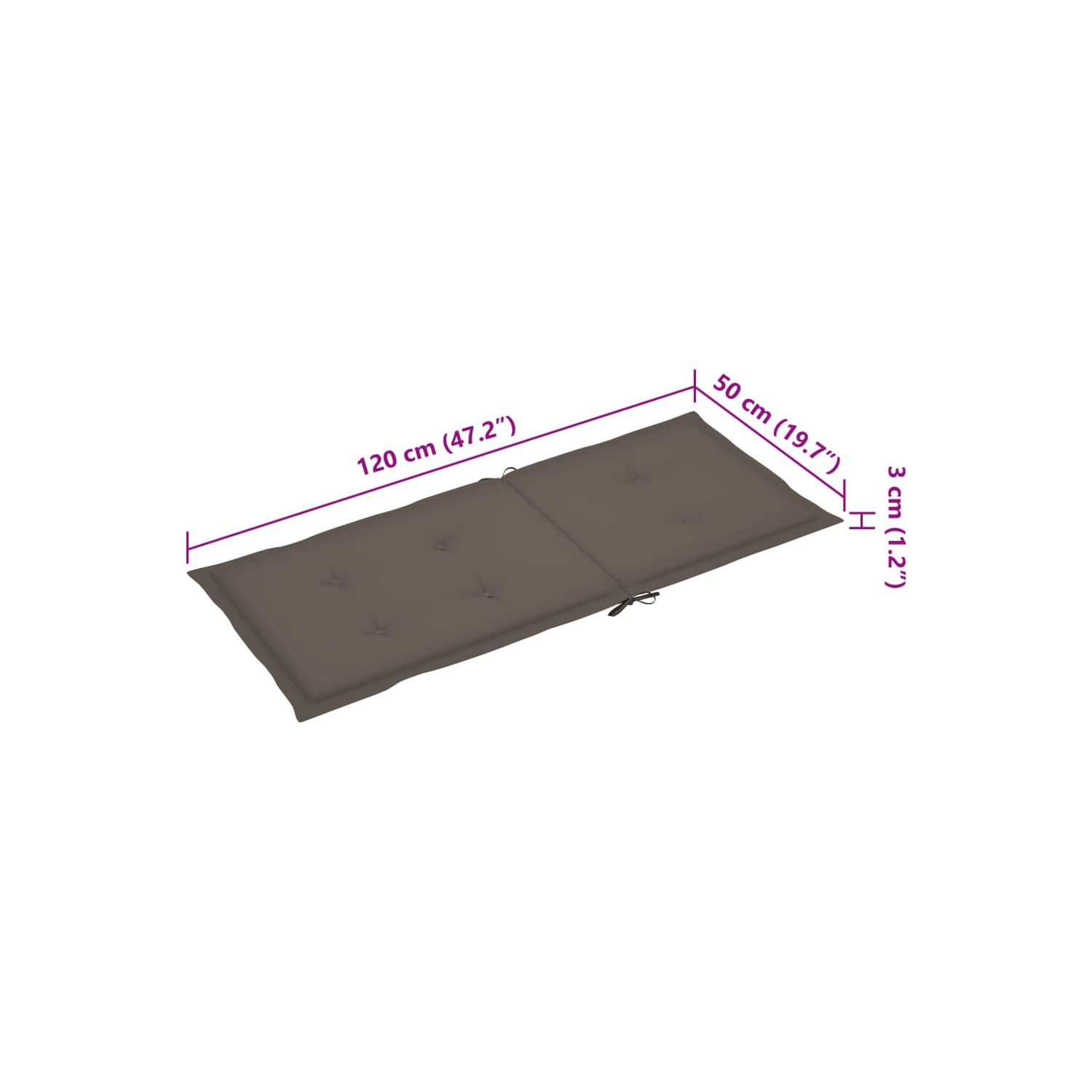 Chaises inclinables de jardin VidaXL 4 pièces avec coussins bois d'acacia massif