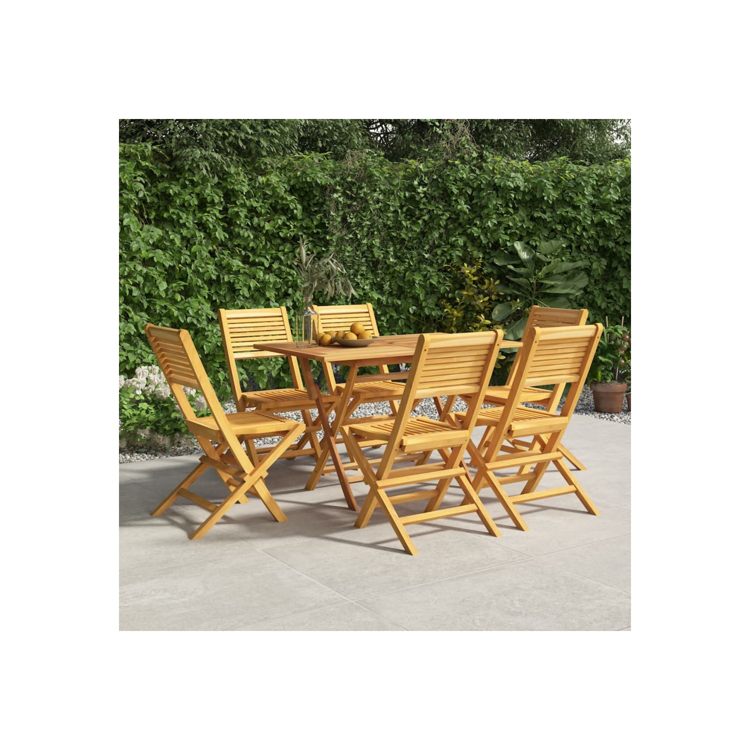 vidaXL Folding Garden Chairs 6 pcs 47x62x90 cm Solid Wood Teak