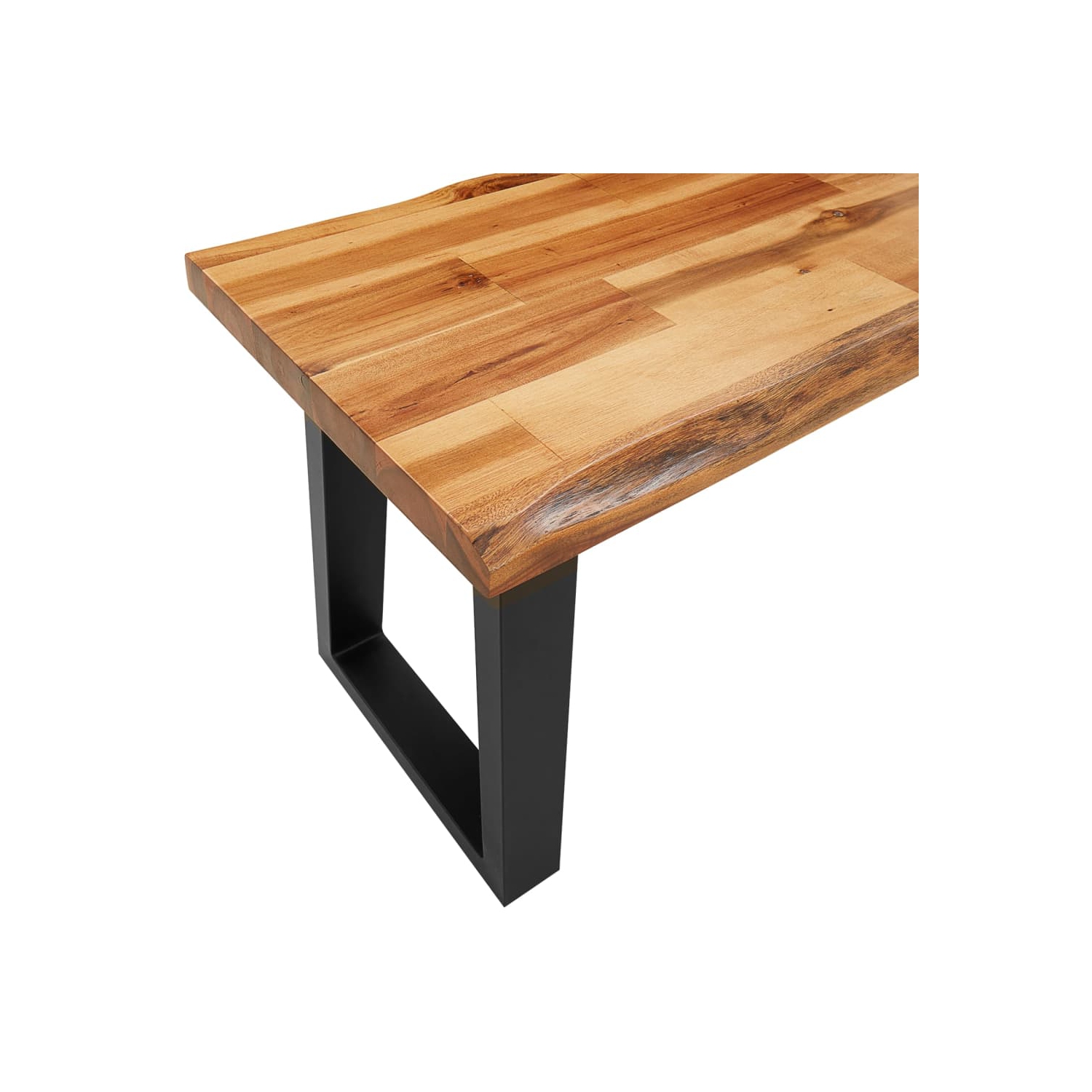 vidaXL 3 Piece Dining Set with Live Edge Solid Wood Acacia