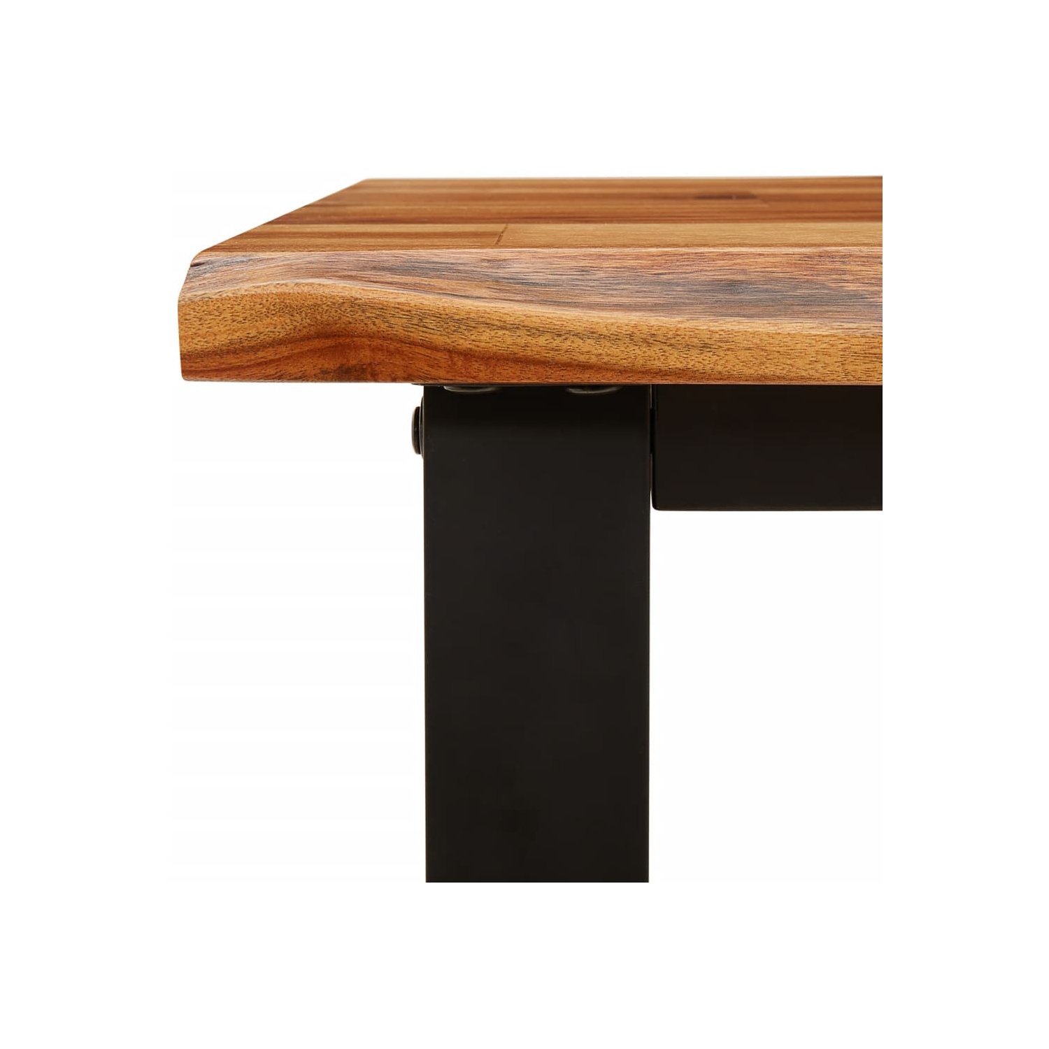 vidaXL 3 Piece Dining Set with Live Edge Solid Wood Acacia