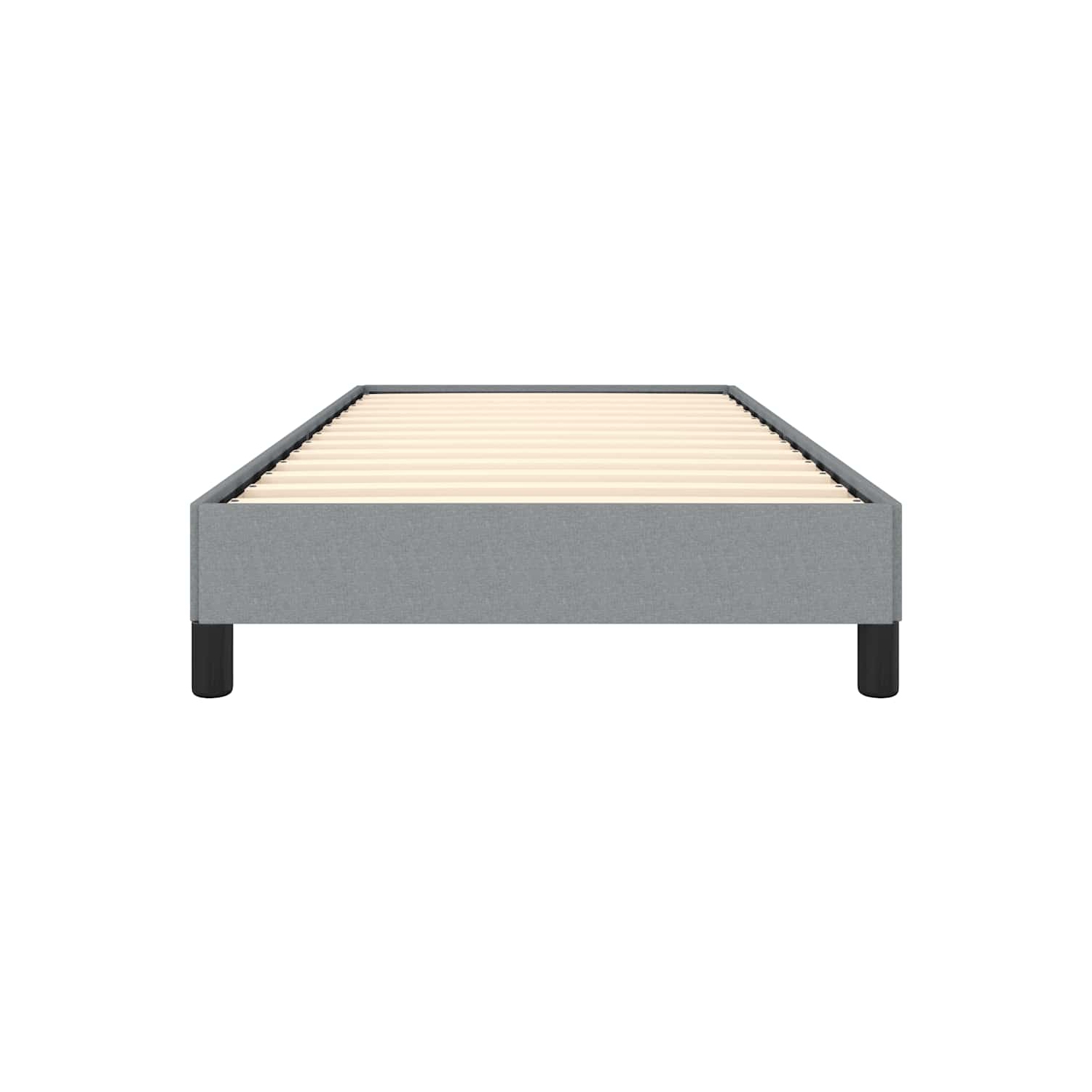 Cadre de très grand lit simple vidaXL, cadre de lit plateforme recouvert de tissu, gris pâle, sans matelas