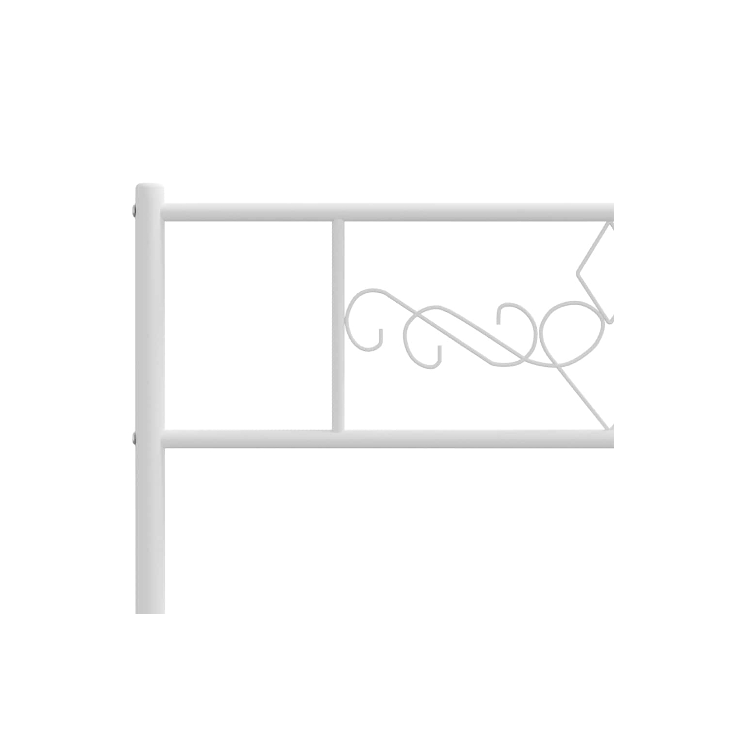 vidaXL 12" White King Size Metal Bed Frame with Headboard & Footboard No Mattress