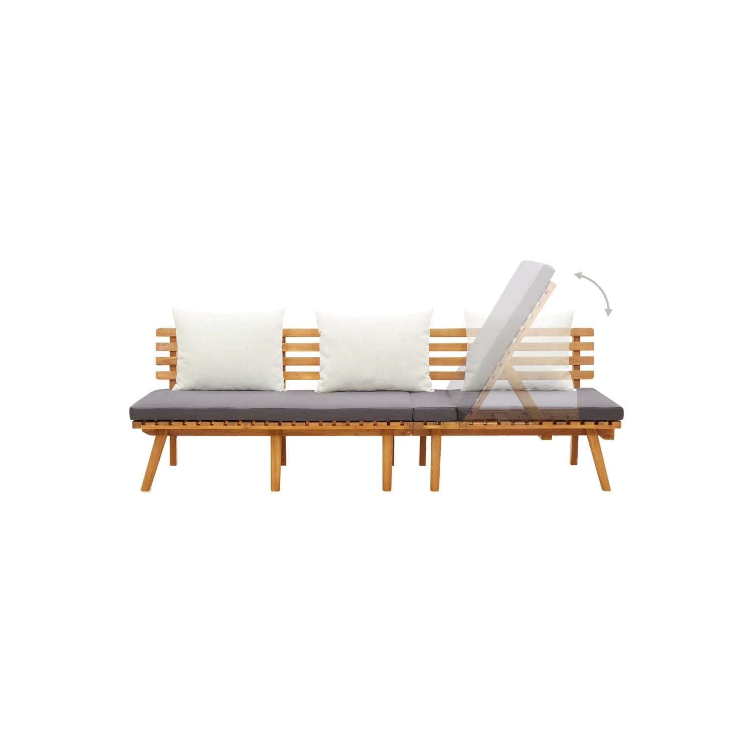 vidaXL Garden Day Bed 200x65 cm Solid Wood Acacia