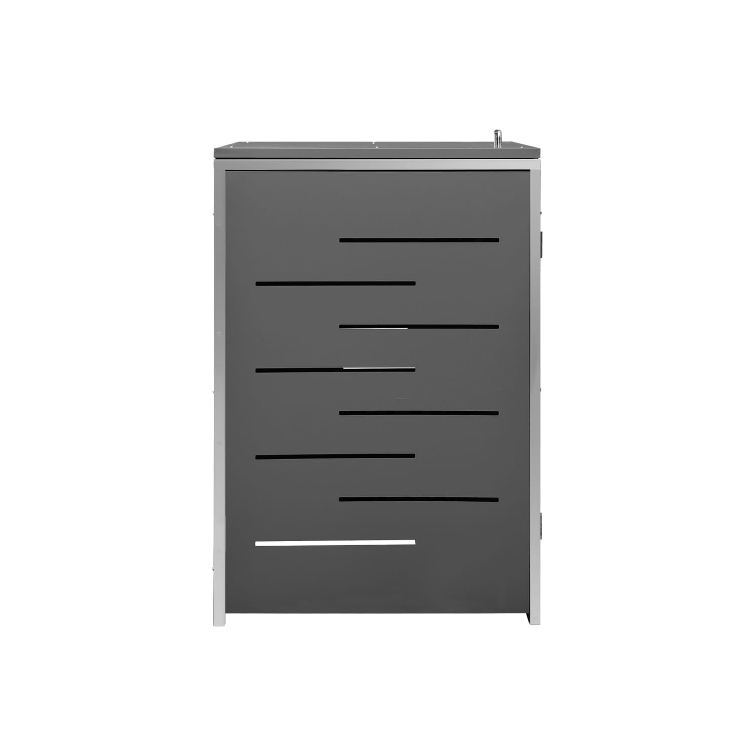vidaXL Single Wheelie Bin Shed 69x77.5x112.5 cm Stainless Steel