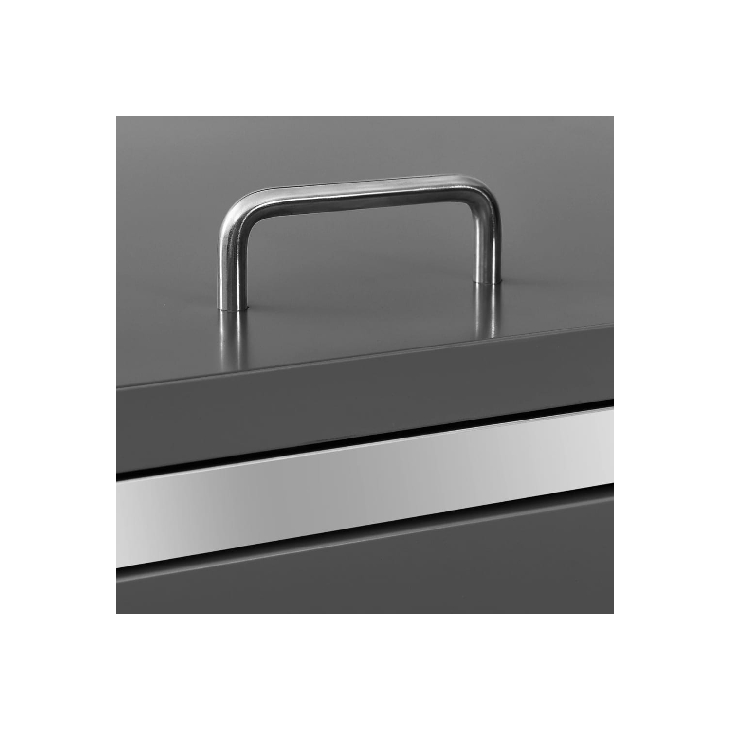 vidaXL Single Wheelie Bin Shed 69x77.5x112.5 cm Stainless Steel