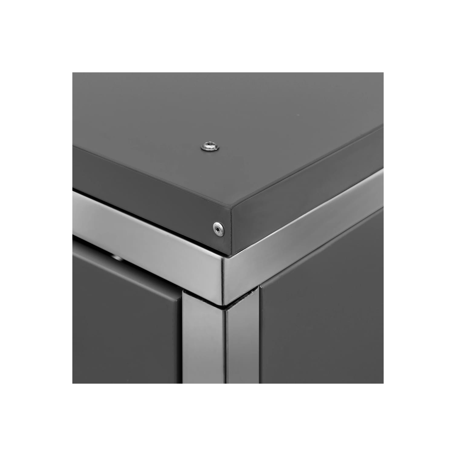 vidaXL Single Wheelie Bin Shed 69x77.5x112.5 cm Stainless Steel