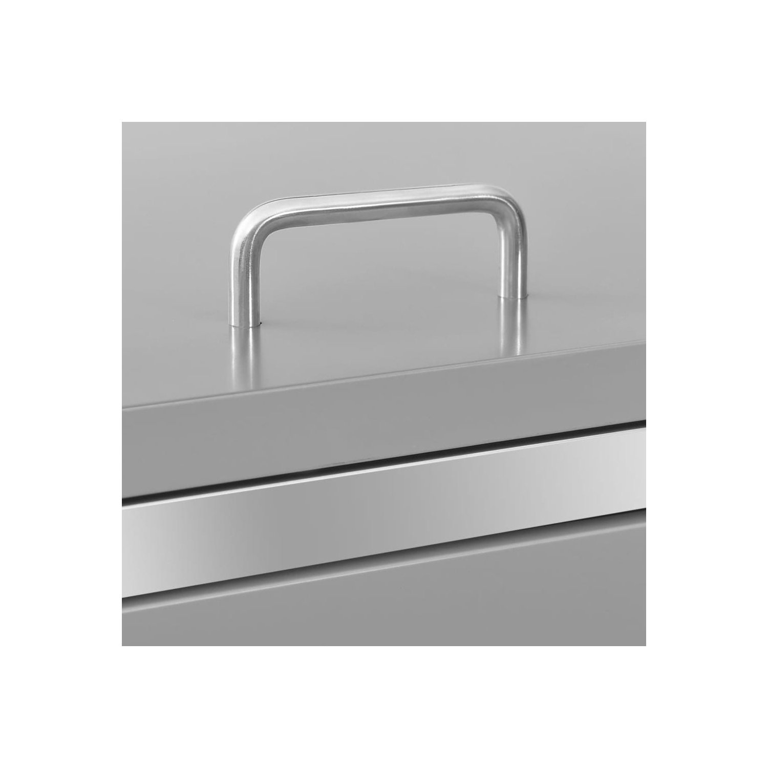 vidaXL Single Wheelie Bin Shed 69x77.5x112.5 cm Stainless Steel