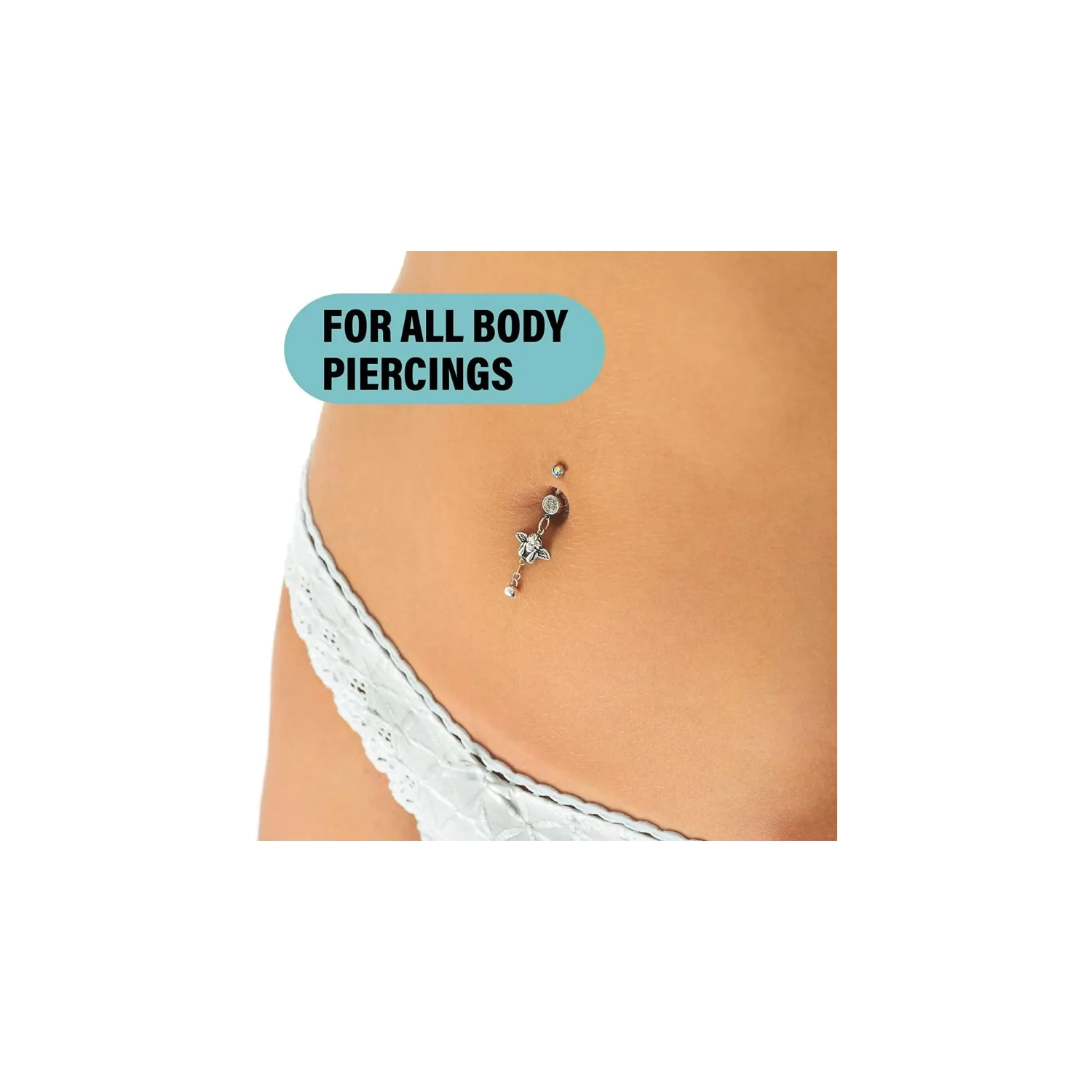 Base Labs Piercing Aftercare Spray 4oz - Cleanses, Sterilizes & Soothes - Saline Solution