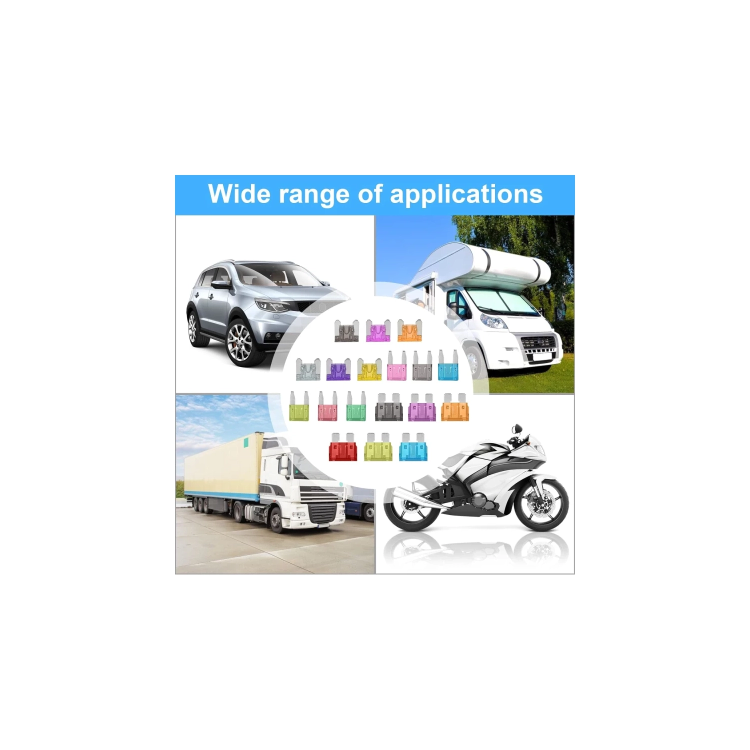 Ultimate 300Pcs Car Fuse Assortment Kit: 160 Mini Blade Fuses, 90 Standard Auto Fuses, 50 Micro Fuses + Puller - Ideal for Car, RV, Truck, Motorcycle