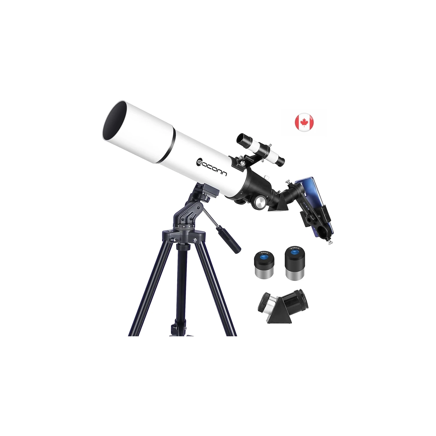 Astronomy Telescopes for Adults: 80mm Aperture 600mm Refractor Telescope - Ideal for Kids & Beginners - Compact and Portable Travel Telescope with