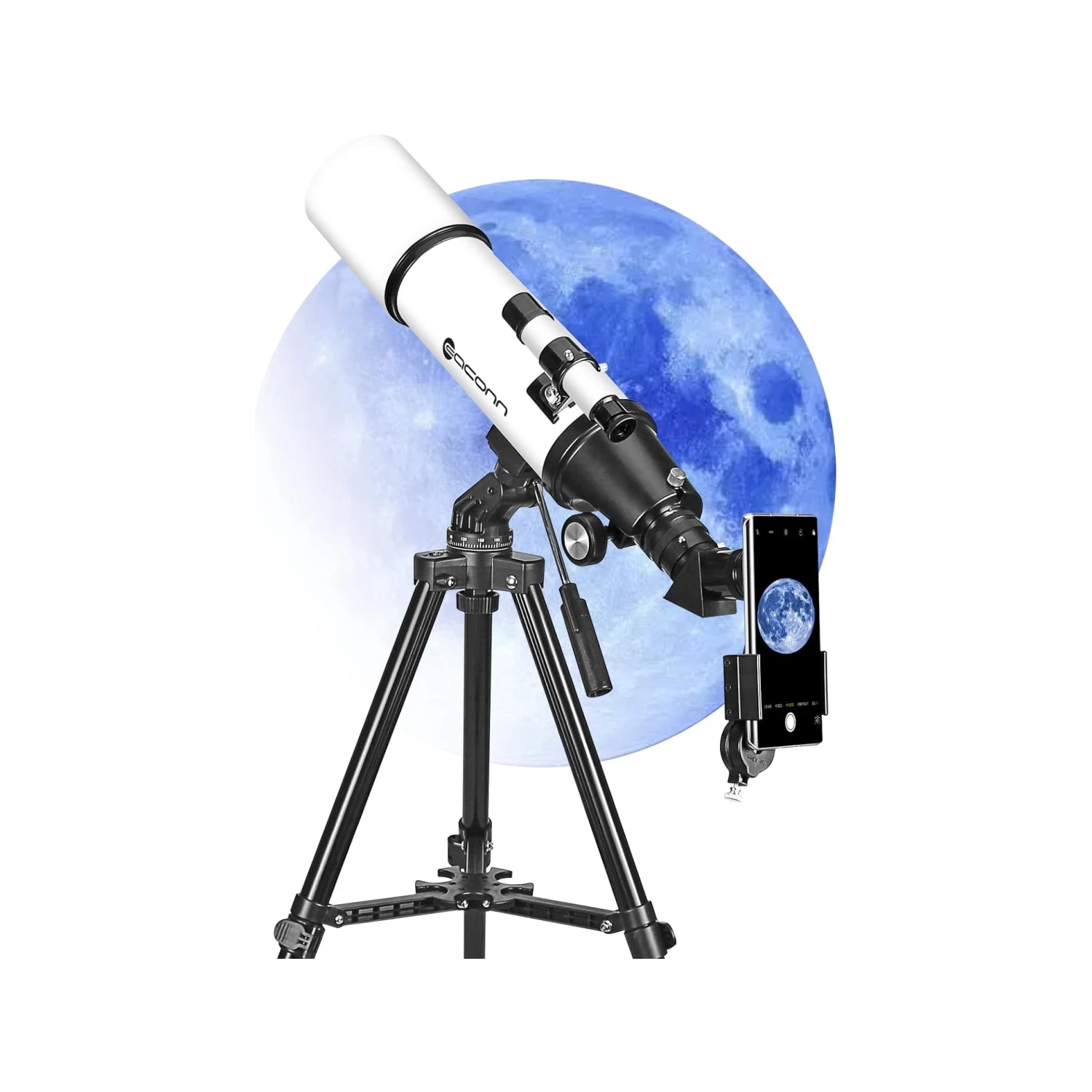 Astronomy Telescopes for Adults: 80mm Aperture 600mm Refractor Telescope - Ideal for Kids & Beginners - Compact and Portable Travel Telescope with