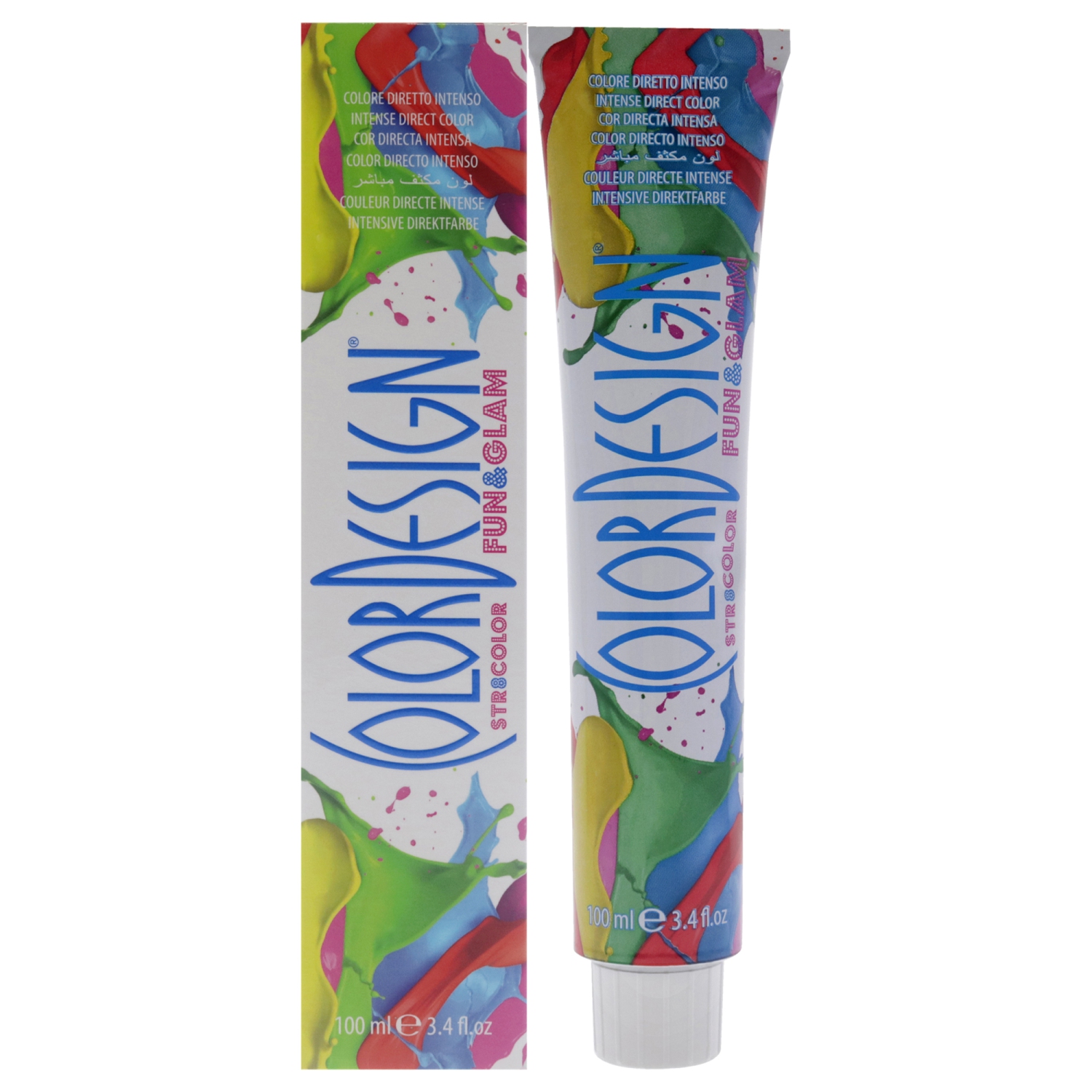 Fun and Glam Demi-Permanent Hair Color - Carribean Turquoise by ColorDesign for Unisex - 3.4 oz Hair Color