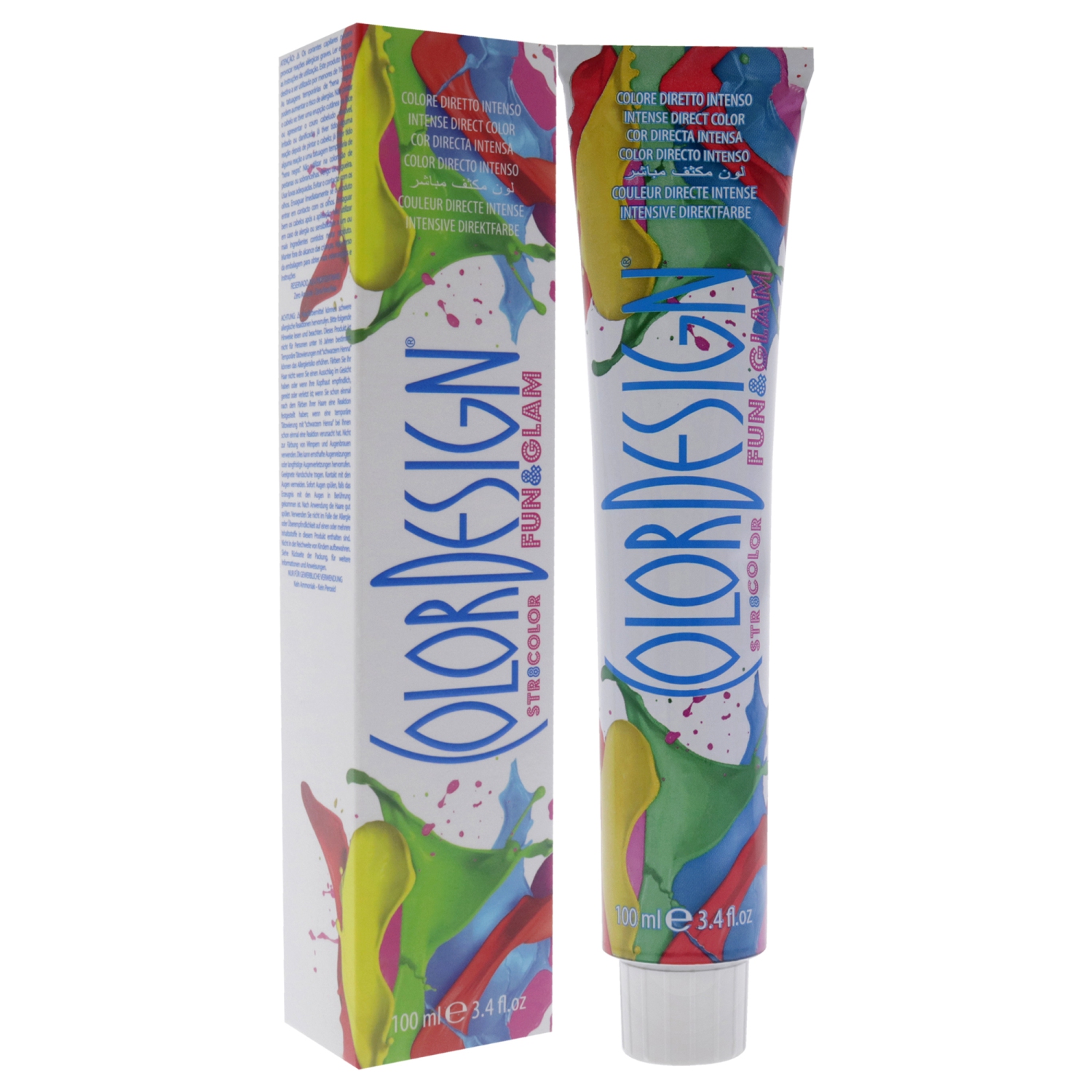 Fun and Glam Demi-Permanent Hair Color - Carribean Turquoise by ColorDesign for Unisex - 3.4 oz Hair Color