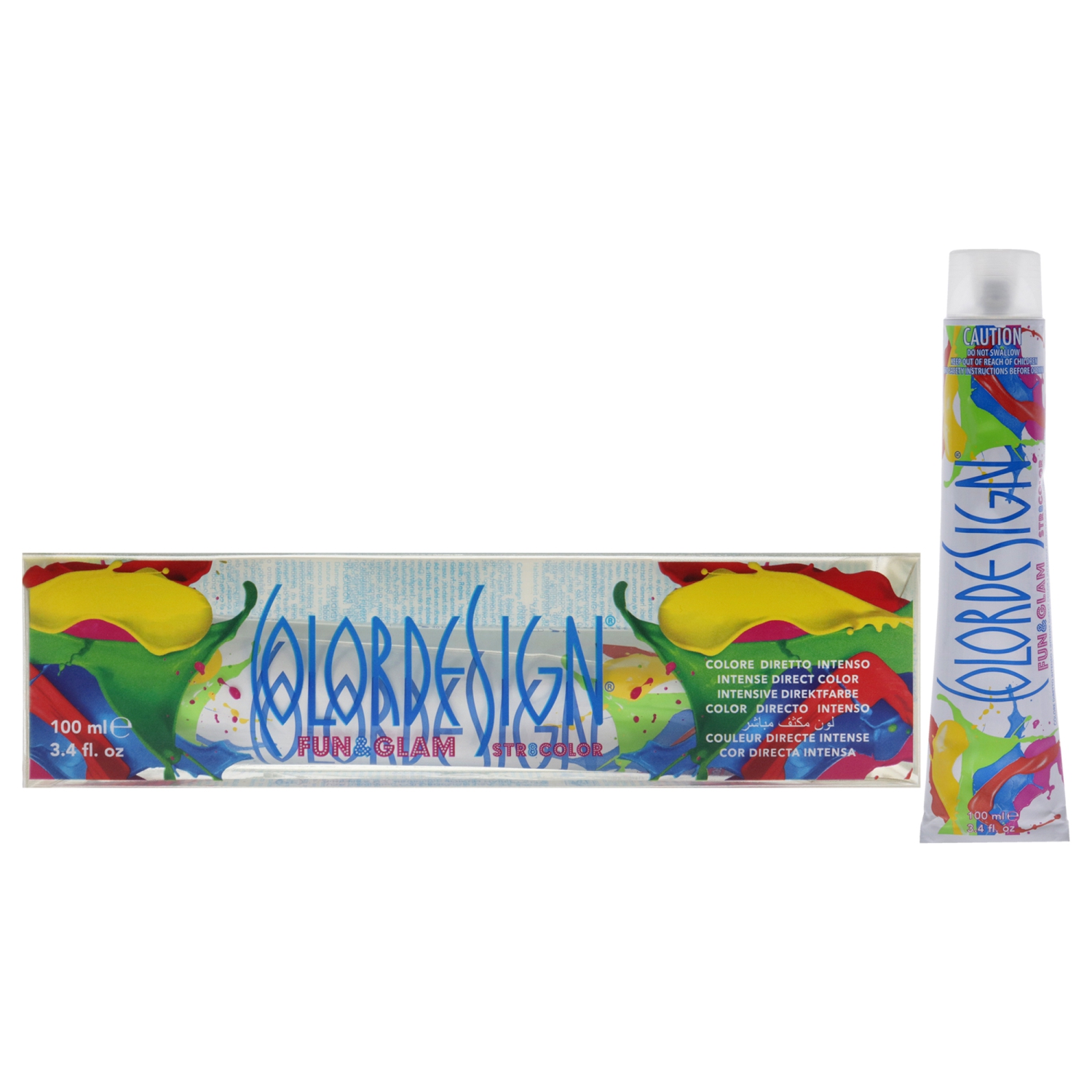 Colorant capillaire Fun and Glam demi-permanent - Jaune explosif par ColorDesign pour unisexe - colorant capillaire 3,4&nbsp;oz