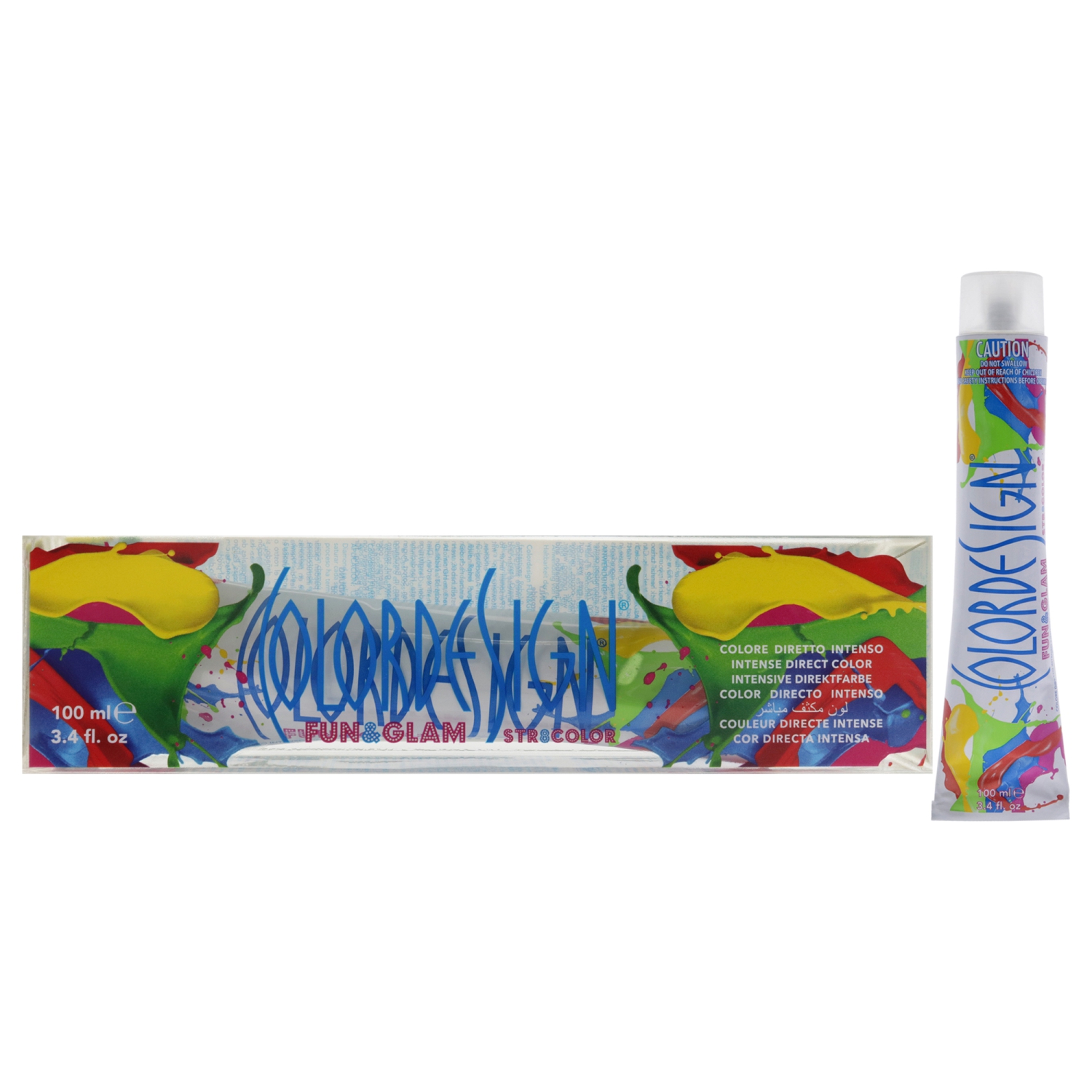 Fun and Glam Demi-Permanent Hair Color - Atomic Green by ColorDesign for Unisex - 3.4 oz Hair Color