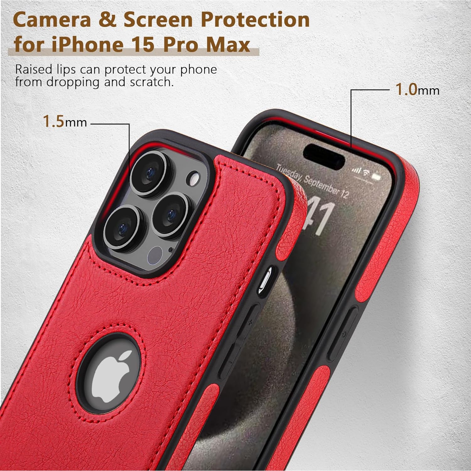 Leather Case for iPhone 13 PRO MAX, Back Cover Hi Quality Premium Leather Cover Case - FREE SHIPPING