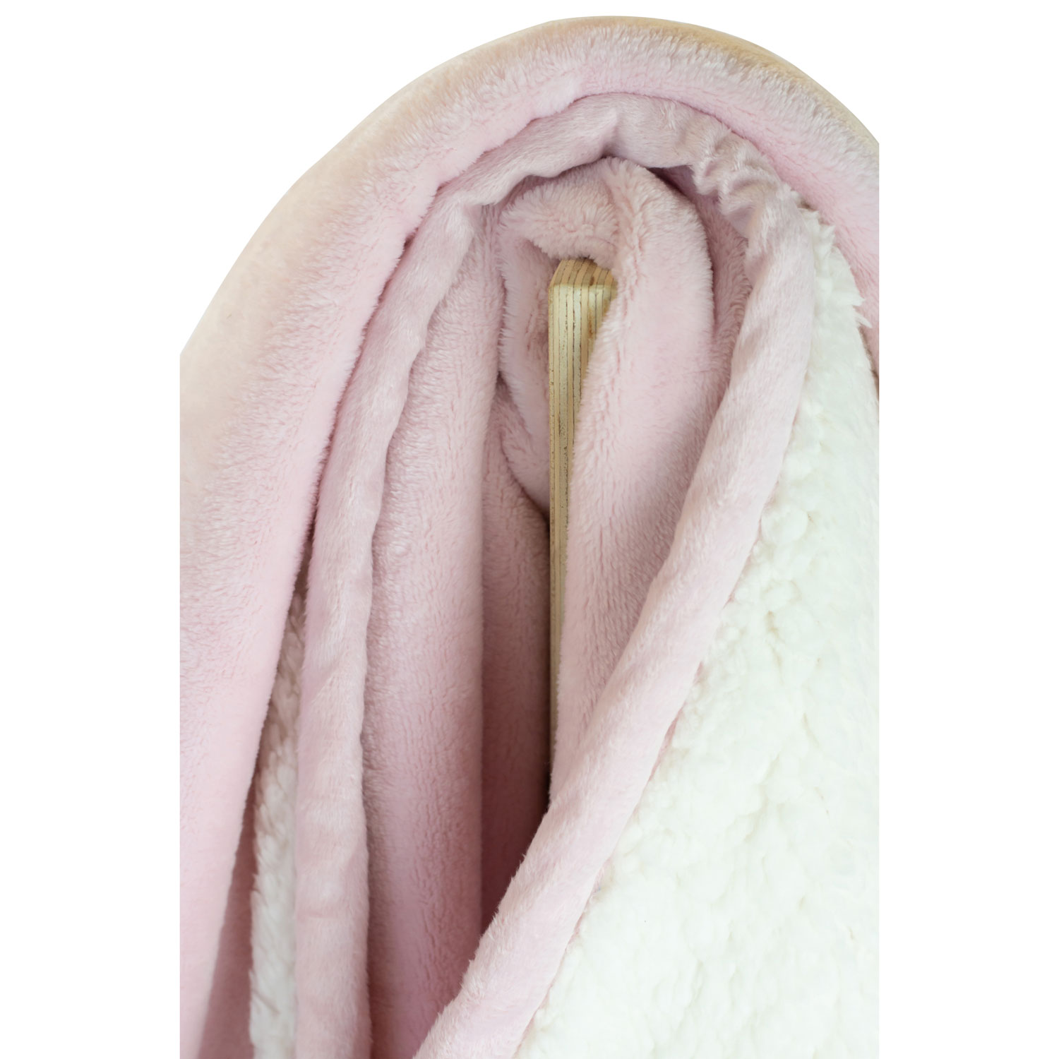 Juddlies Flannel Sherpa Blanket - Pink