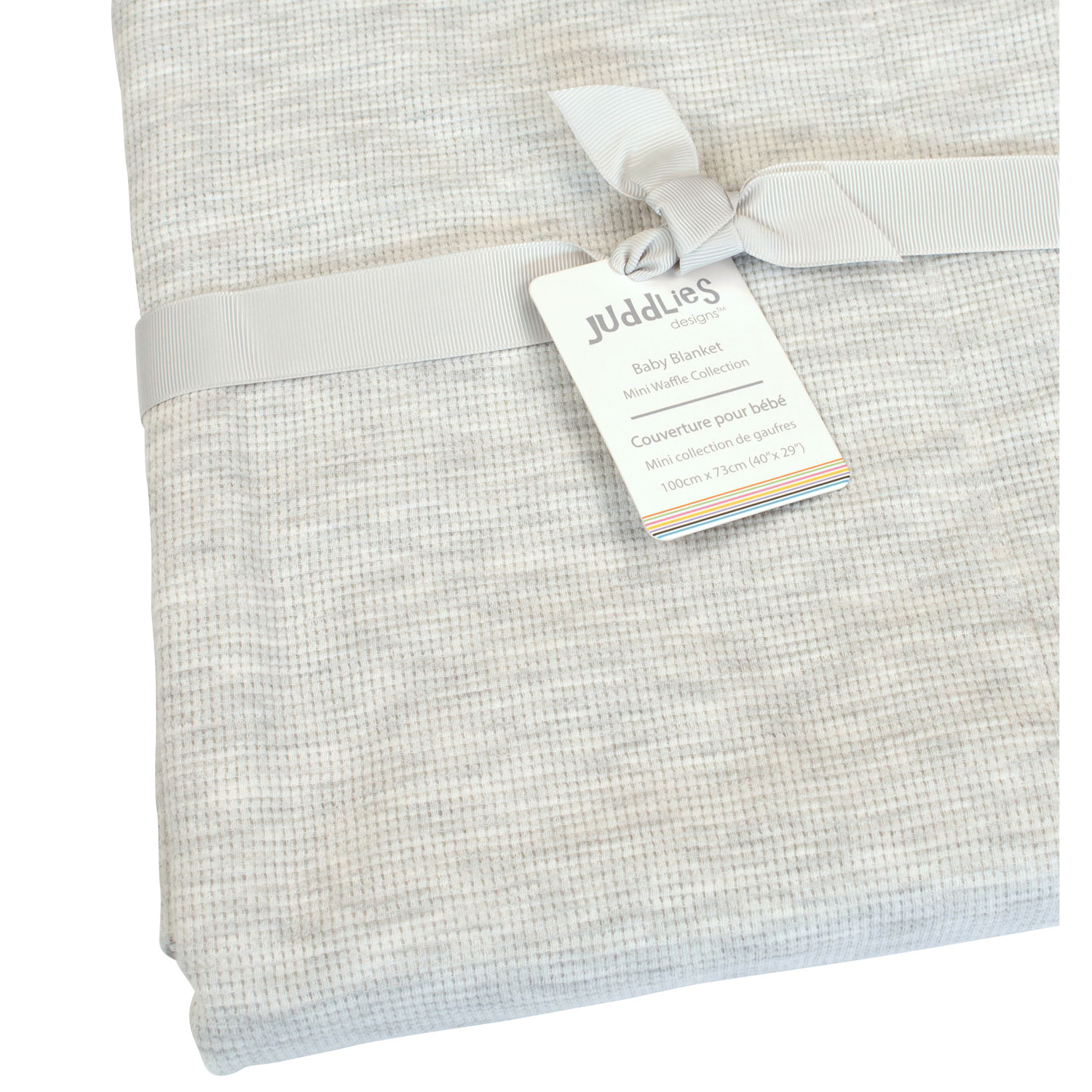 Juddlies Mini Waffle Blanket - Light Grey