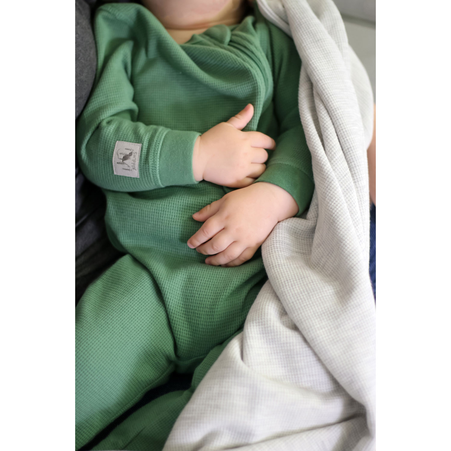 Juddlies Mini Waffle Blanket - Light Grey