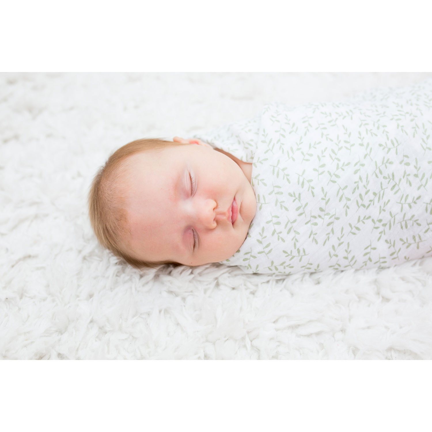 Lulujo Boho Muslin Swaddle - 2 Pack - Daisy/Greenery