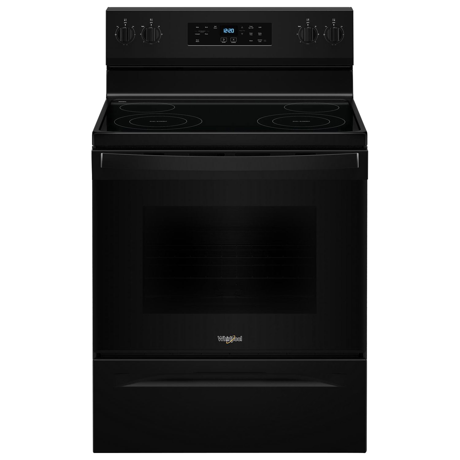 Whirlpool 3 Series 30" 5.3 Cu. Ft. Self-Clean 4-Element Freestanding Electric Range - Black