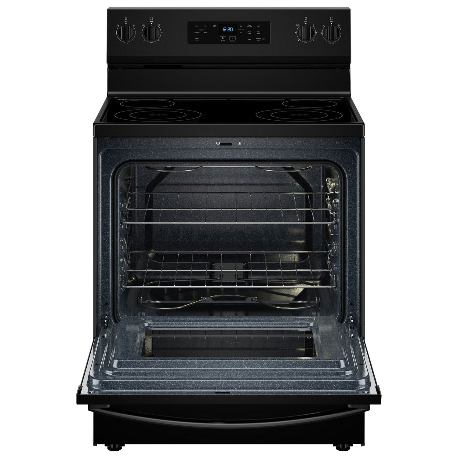 Whirlpool 3 Series 30" 5.3 Cu. Ft. Self-Clean 4-Element Freestanding Electric Range - Black