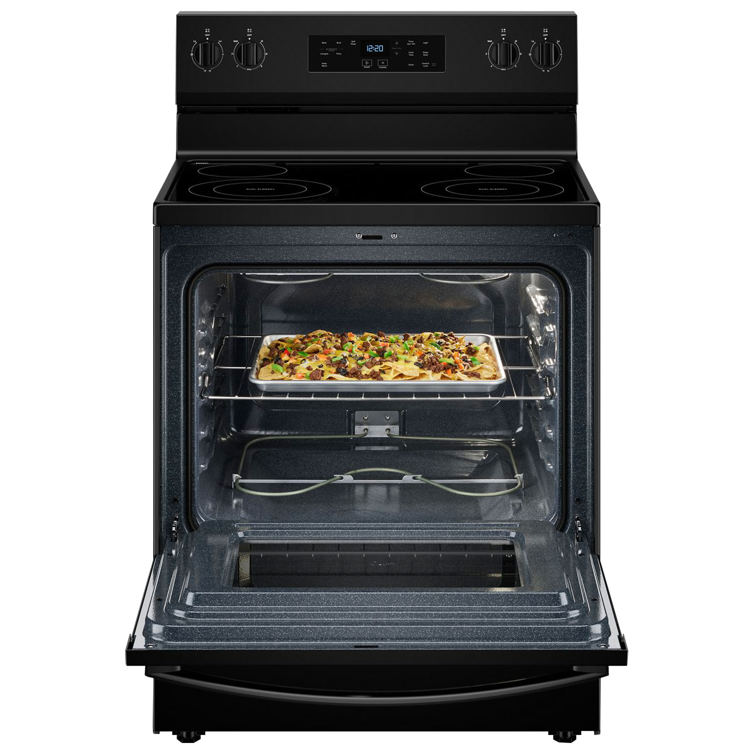 Whirlpool 3 Series 30" 5.3 Cu. Ft. Self-Clean 4-Element Freestanding Electric Range - Black