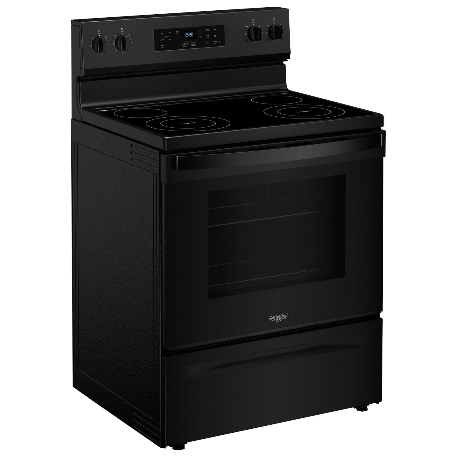Whirlpool 3 Series 30" 5.3 Cu. Ft. Self-Clean 4-Element Freestanding Electric Range - Black