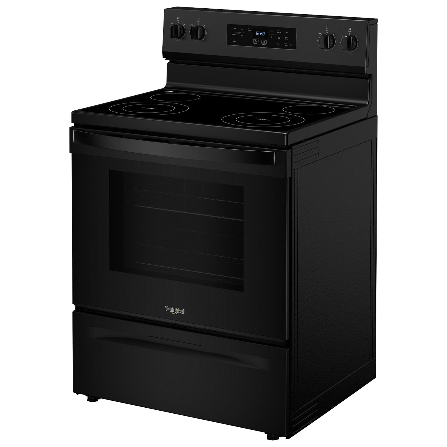 Whirlpool 3 Series 30" 5.3 Cu. Ft. Self-Clean 4-Element Freestanding Electric Range - Black