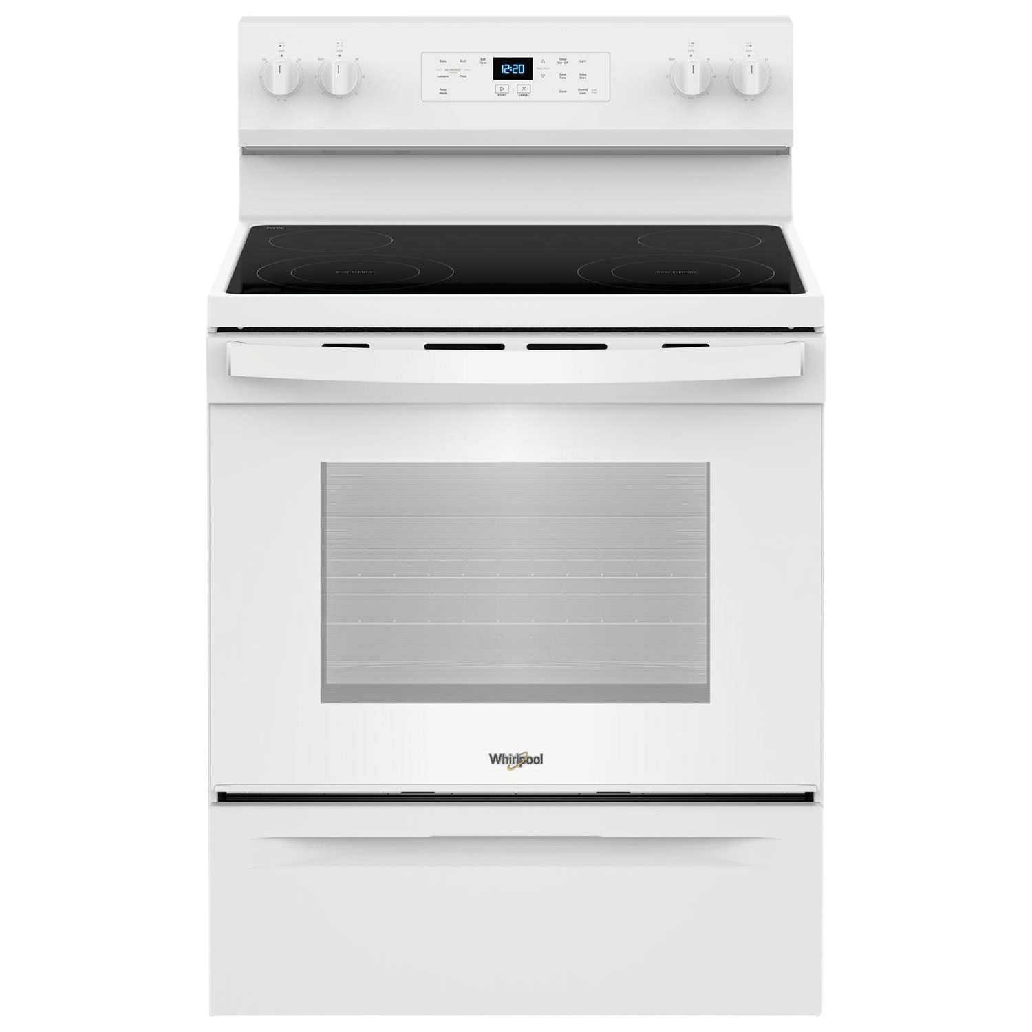 Whirlpool 3 Series 30" 5.3 Cu. Ft.Self-Clean 4-Element Freestanding Electric Range - White