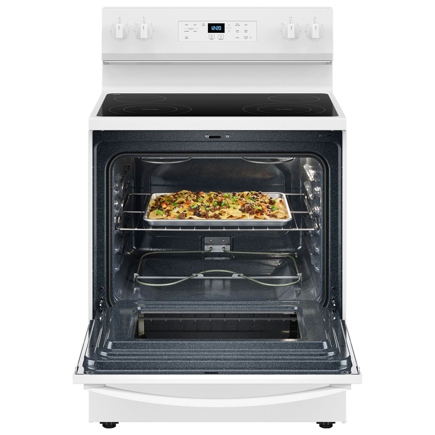 Whirlpool 3 Series 30" 5.3 Cu. Ft.Self-Clean 4-Element Freestanding Electric Range - White