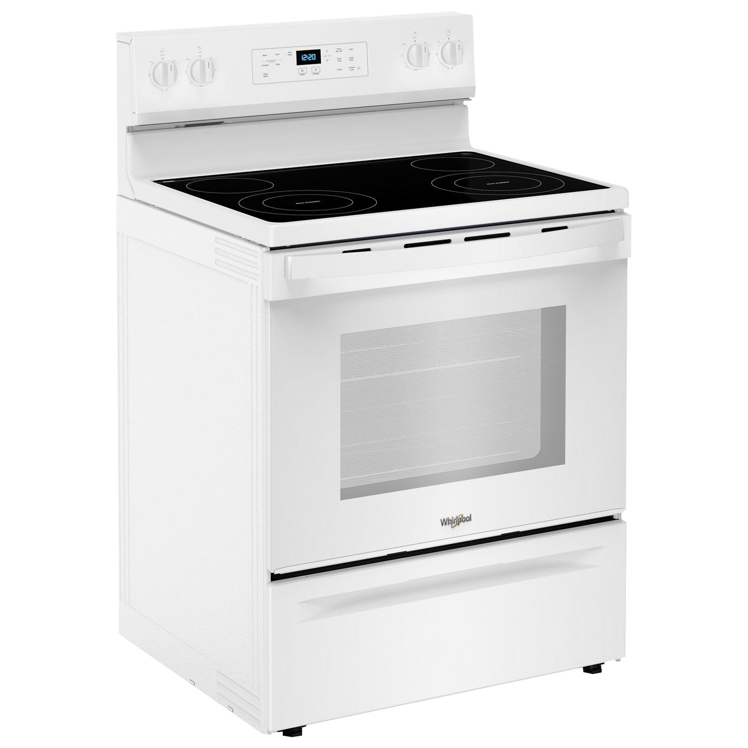 Whirlpool 3 Series 30" 5.3 Cu. Ft.Self-Clean 4-Element Freestanding Electric Range - White